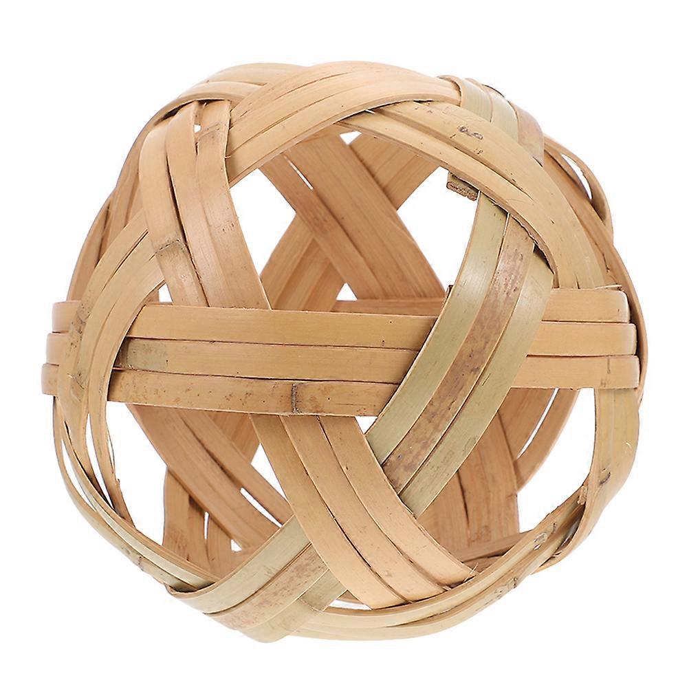 Hand Woven Ball for Decoration Use in Beige Color Safe Synthetic Material