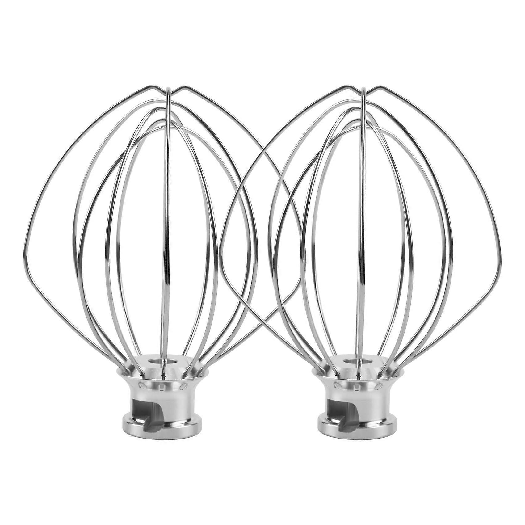 Stainless Steel Wire Whisk Attachments, Two Pack, For K45WW Stand Mixer, Egg Cream And Cake Batter Whisks