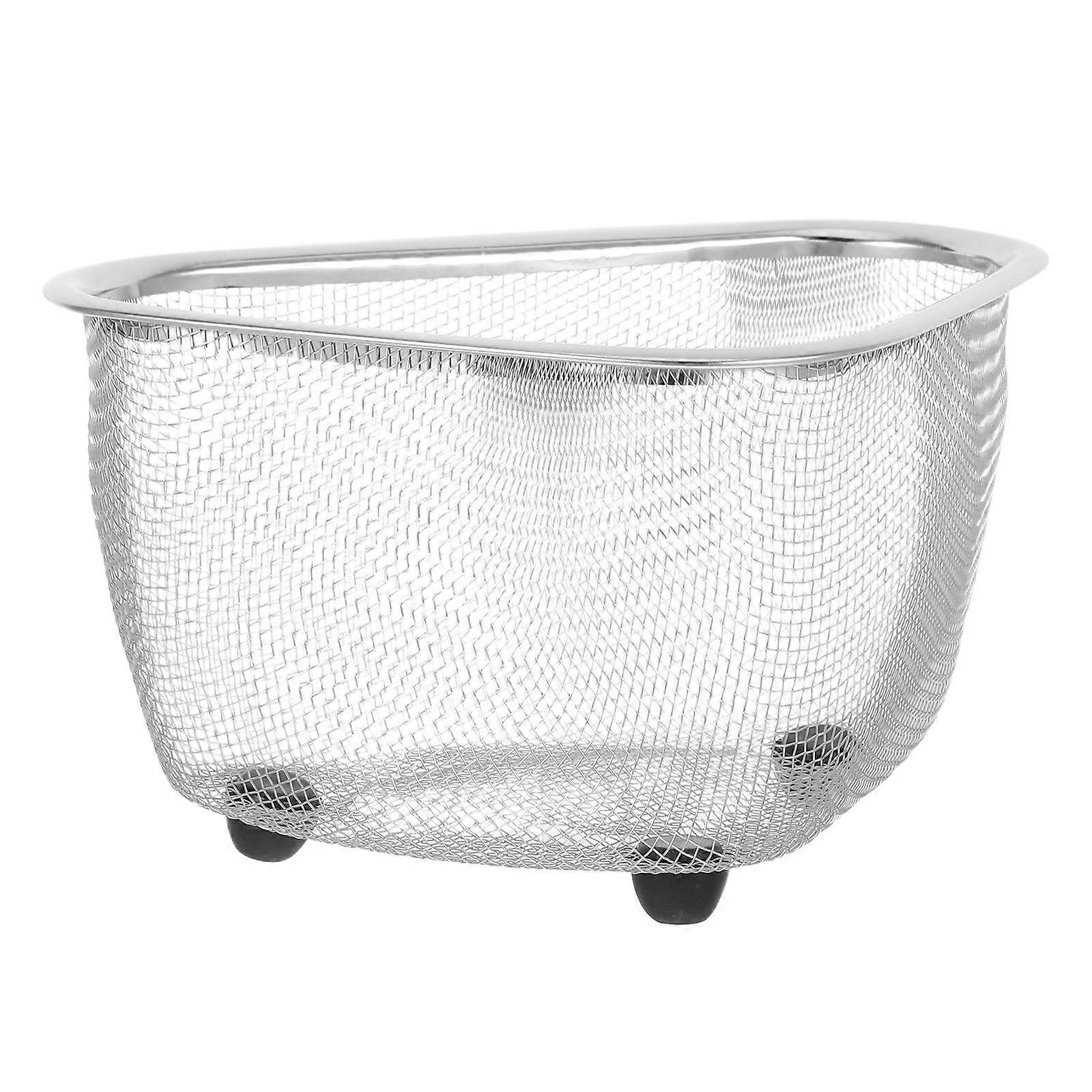 1Pc Triangle Shape Sink Corner Storage and Draining Basket for Kitchen