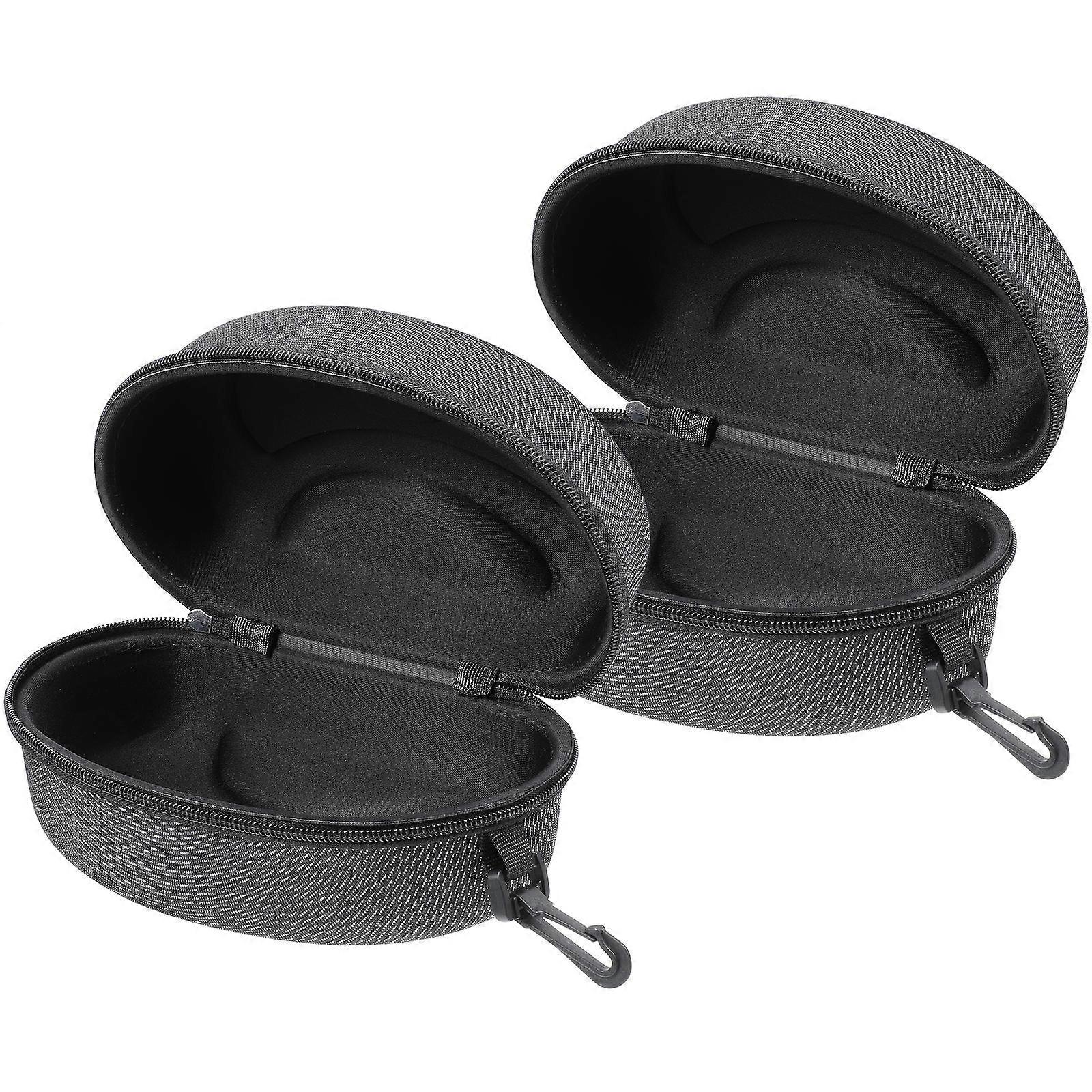 Eva Glasses Case for Storing 2Pcs Ski Goggles Box with Zip Closure and Hook