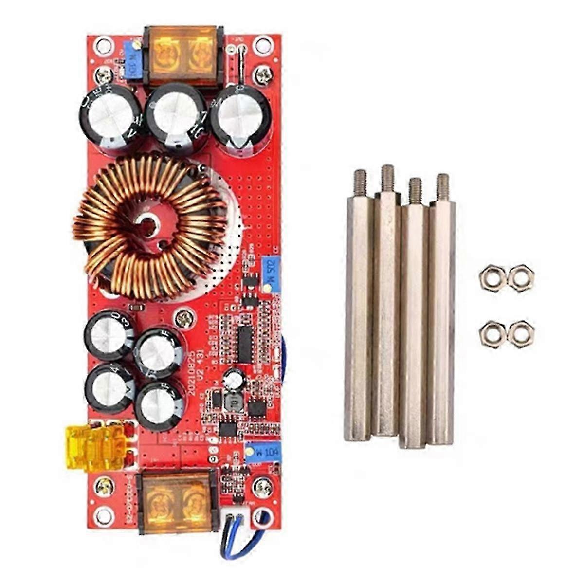 1500W Upgrade 1800W DC-DC Boost Converter Step Up Power Supply Module DC10-60V 12-90V Adjustable Vo