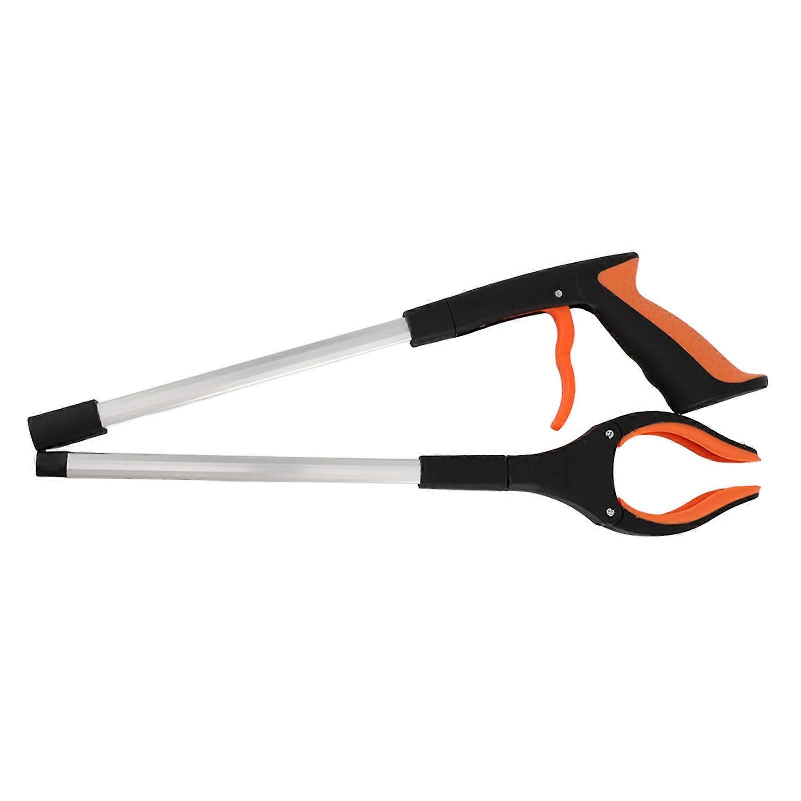 Adjustable Orange Trash Claw - Lightweight Foldable Grabber Tool