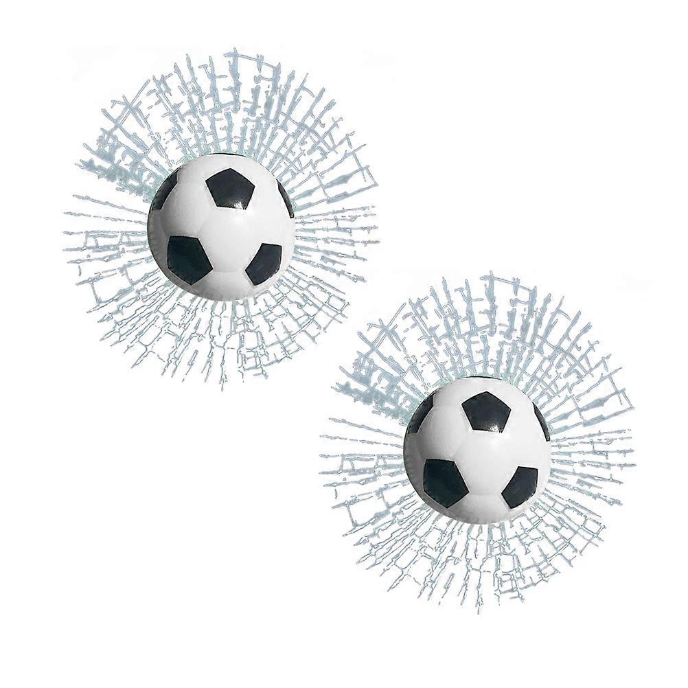 3D Car Decors Ball Pattern Stickers for Car Decoration 2Pcs White