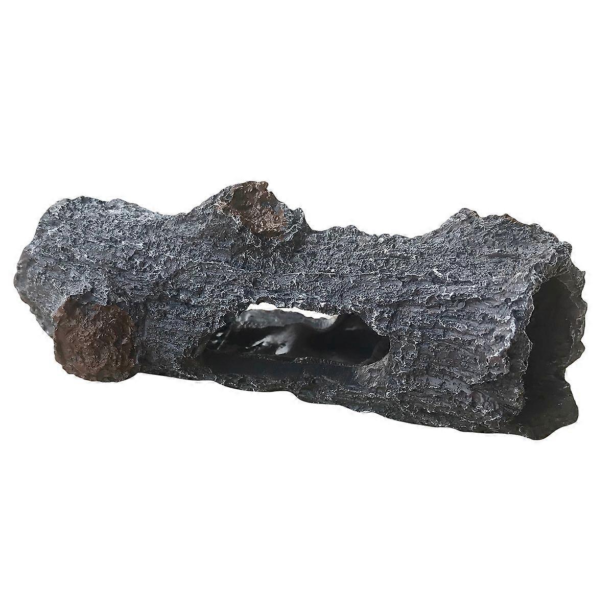 Resin Fish Shrimp Turtle Hidden Hollow Tree Simulation Trunk Tree with Holes Aquarium Fish Tank Hideouts Decor