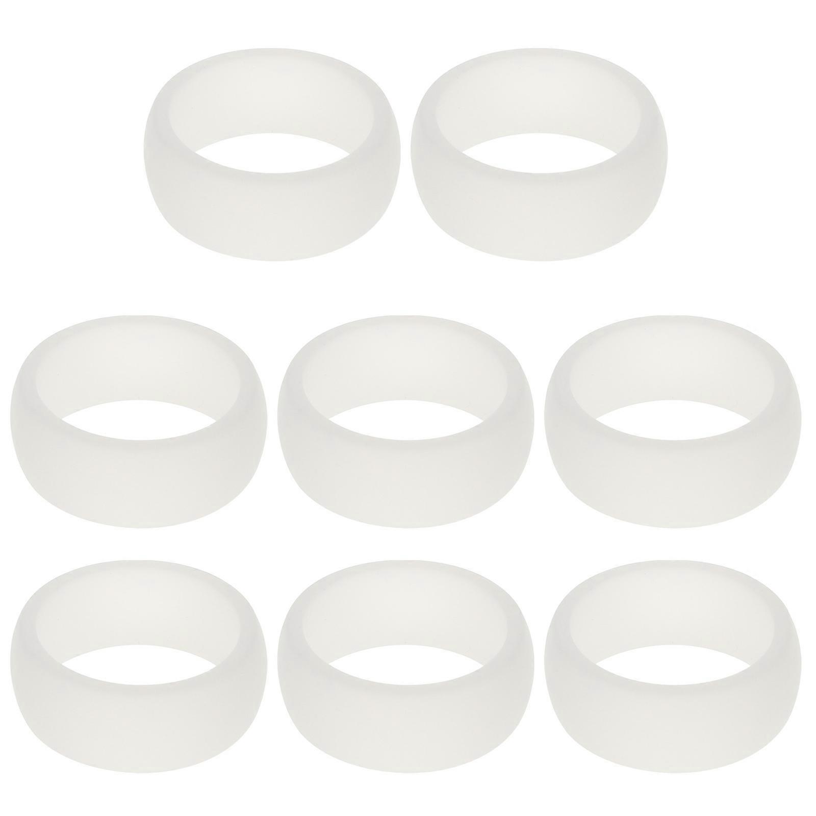 Mens Silicone Rings Circular Shape Simple Design For Swimming And Diving 2.5X2.5X0.7CM Flexible 8Pcs
