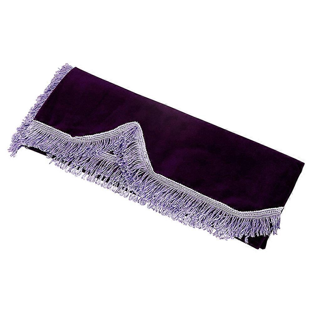 Piano Protector Upright Dust Protection Tassel Edge Style Modern Minimalist Purple 190.00X79.00X2.00CM 1Pcs