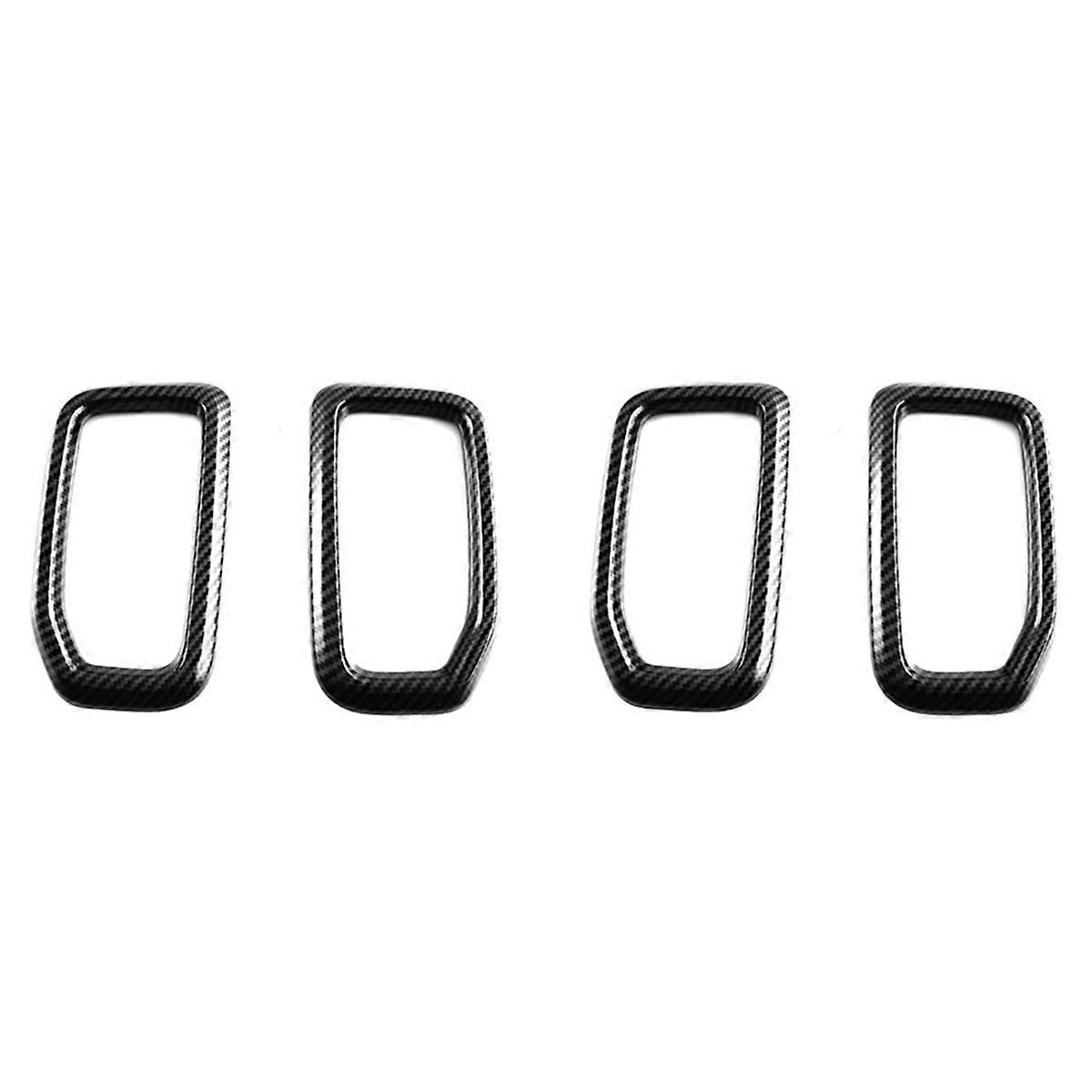 4x for 2023 2024 Car Center Console Side Air Vent Outlet Cover Trim Accessories ABS Carbon Fiber