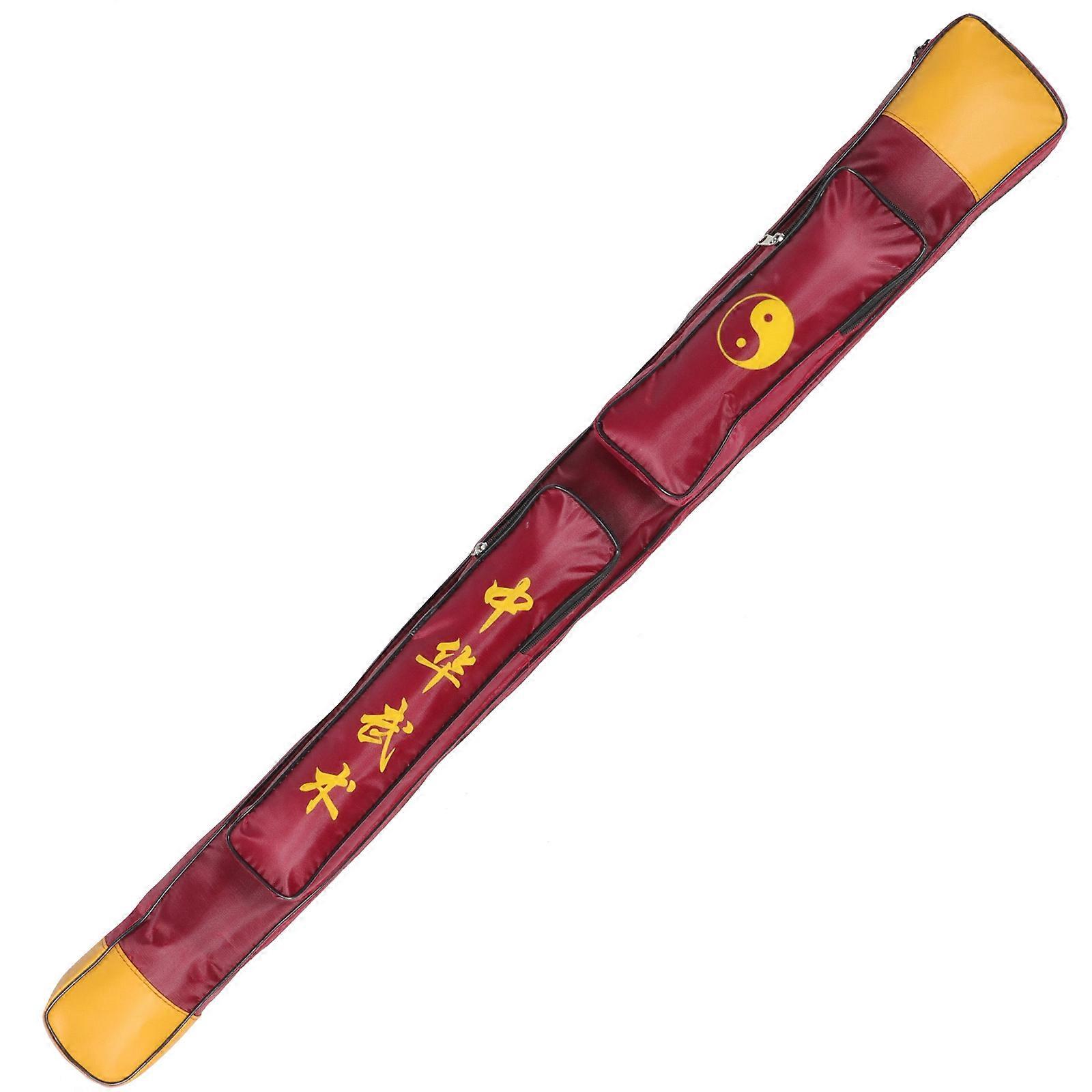 Sword Case Taichi Sword Carrying Bag Simple Structure Convenient Use Red 1Set