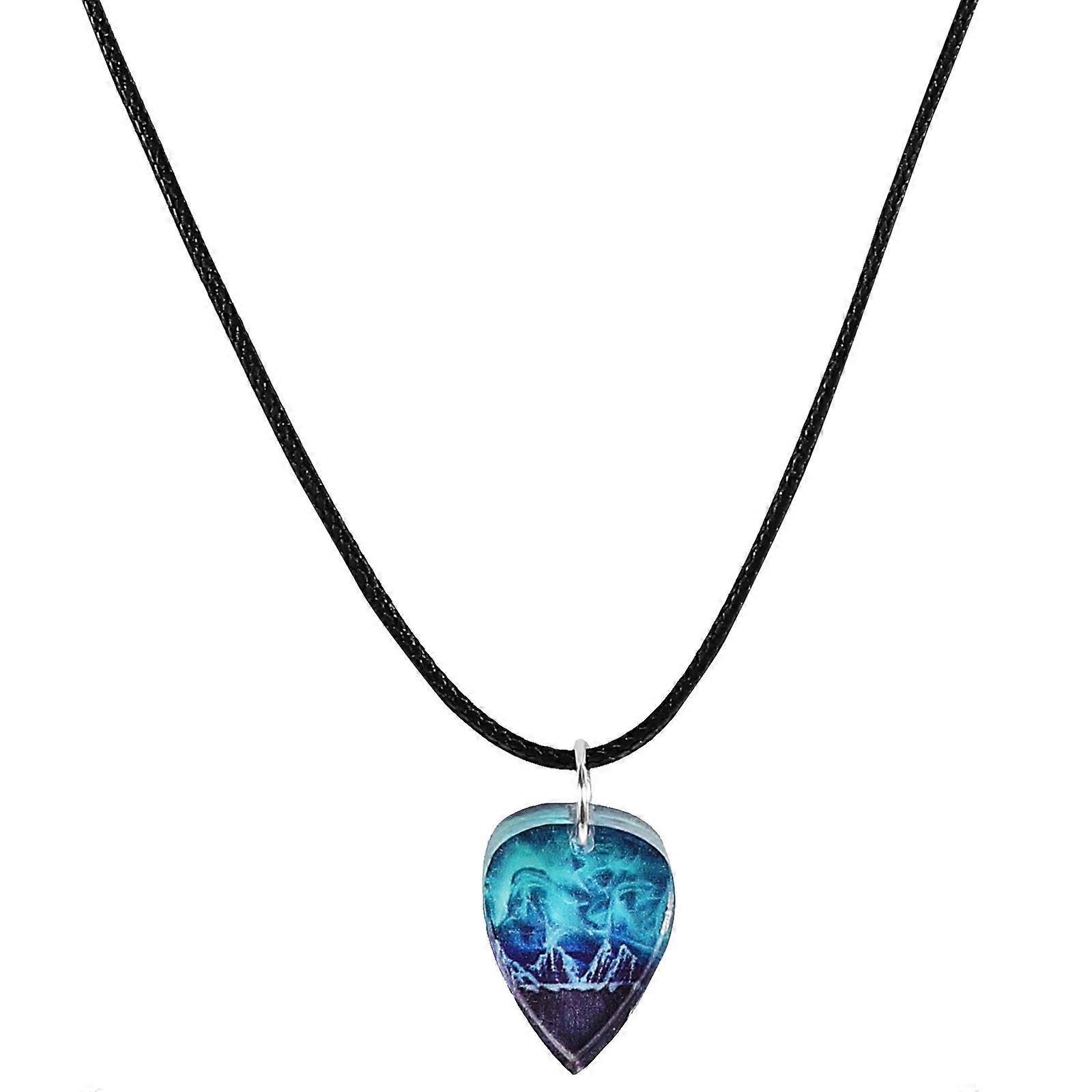 Musique Pendentif Collier Pour Femmes Guitare Médiator Pendentif Collier Saint Valentin cadeau 2.10X1.60X0.80CM 1Pack