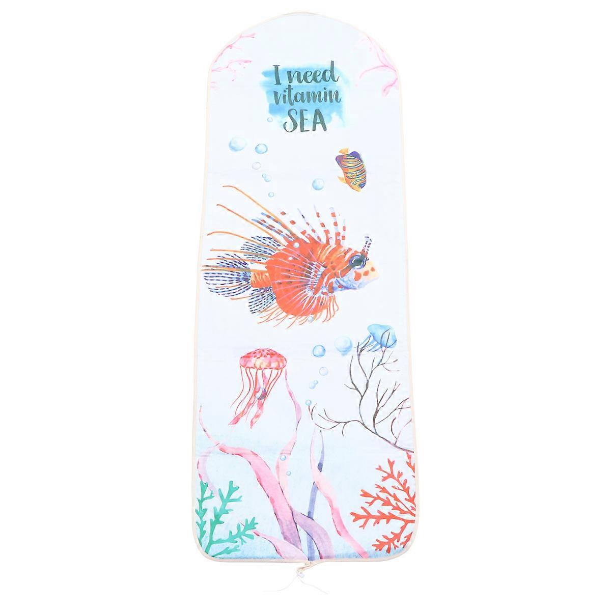 Clothes Ironing Pad Fashion Ironing Cover Ocean Series Pattern Multi-Colored 138.00X49.00X0.40CM Resistant 1Pack