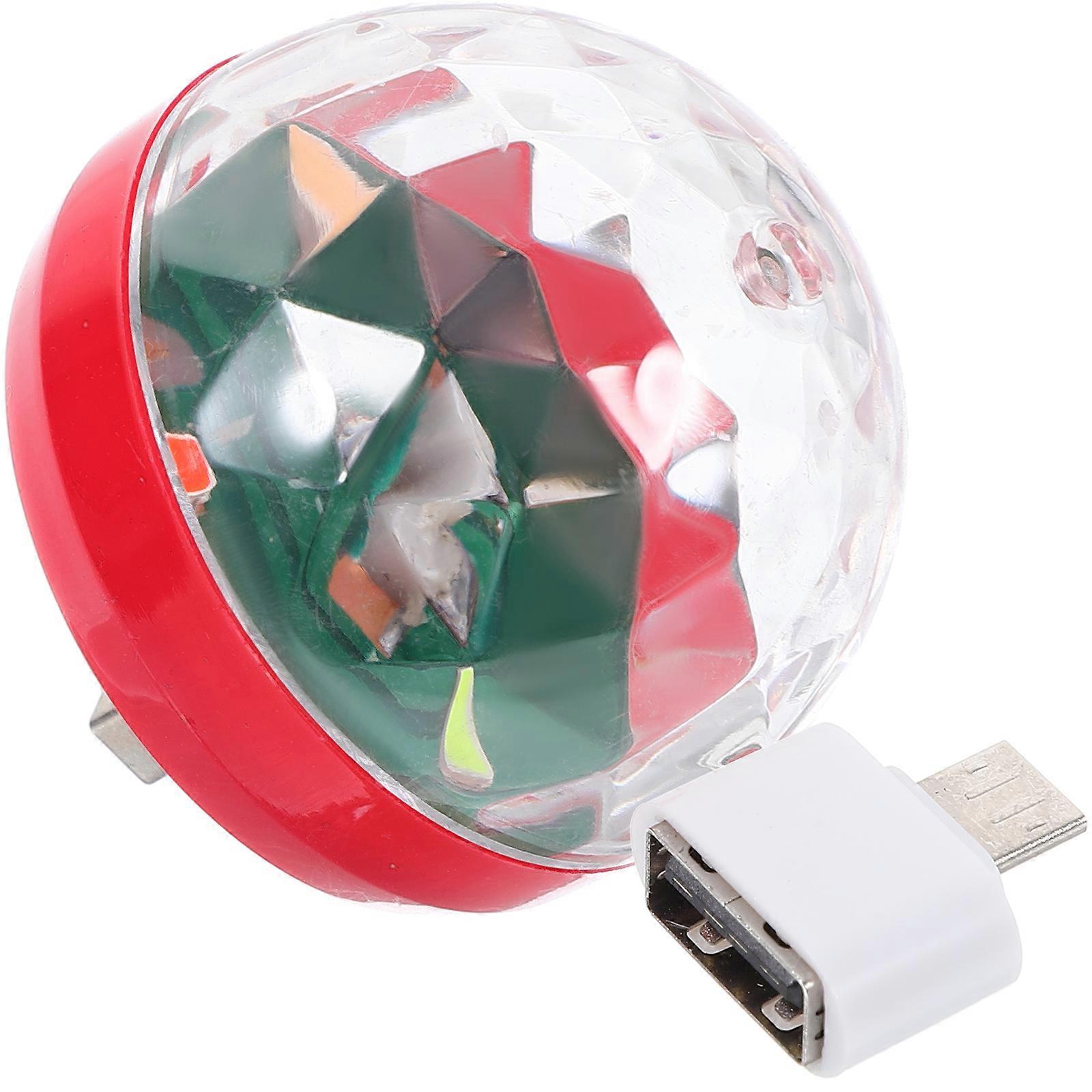 Usb Disco Light Portable Led Stage Ball Lighting For Christmas Home Party Red 1Pack
