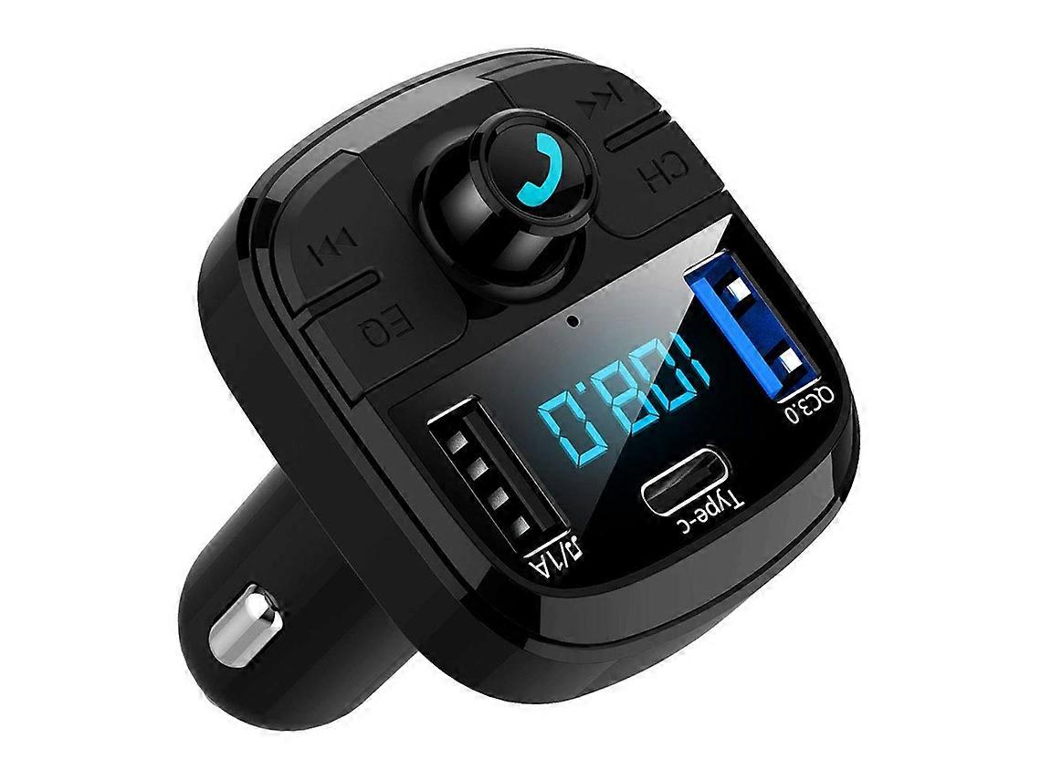 Bluetooth FM Transmitter for Car, Wireless Bluetooth 5.0 Car Radio Adapter Car Kit with USB