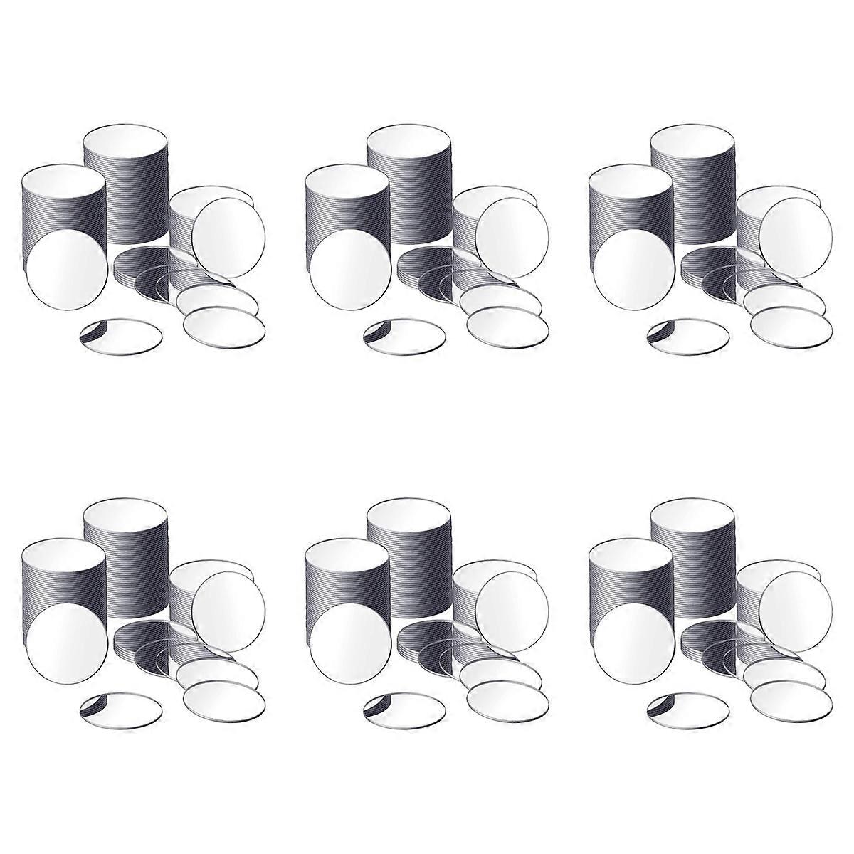 25Pcs Mini Adhesive Small Round Mirror for Crafts(4 Inch in Diameter)