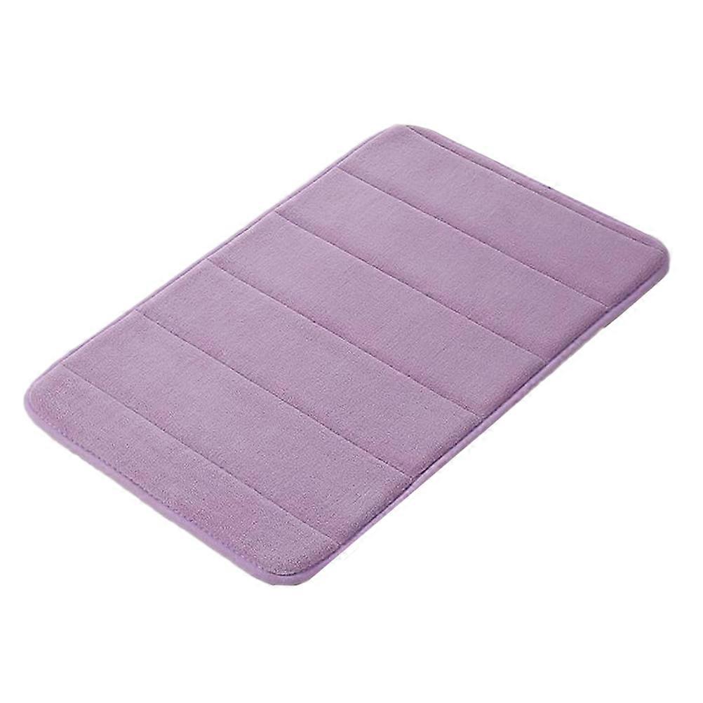 Bath Rug Bathroom Carpet Easy to Clean Household Users 50 x 80 x 1.2cm Purple 1Pcs