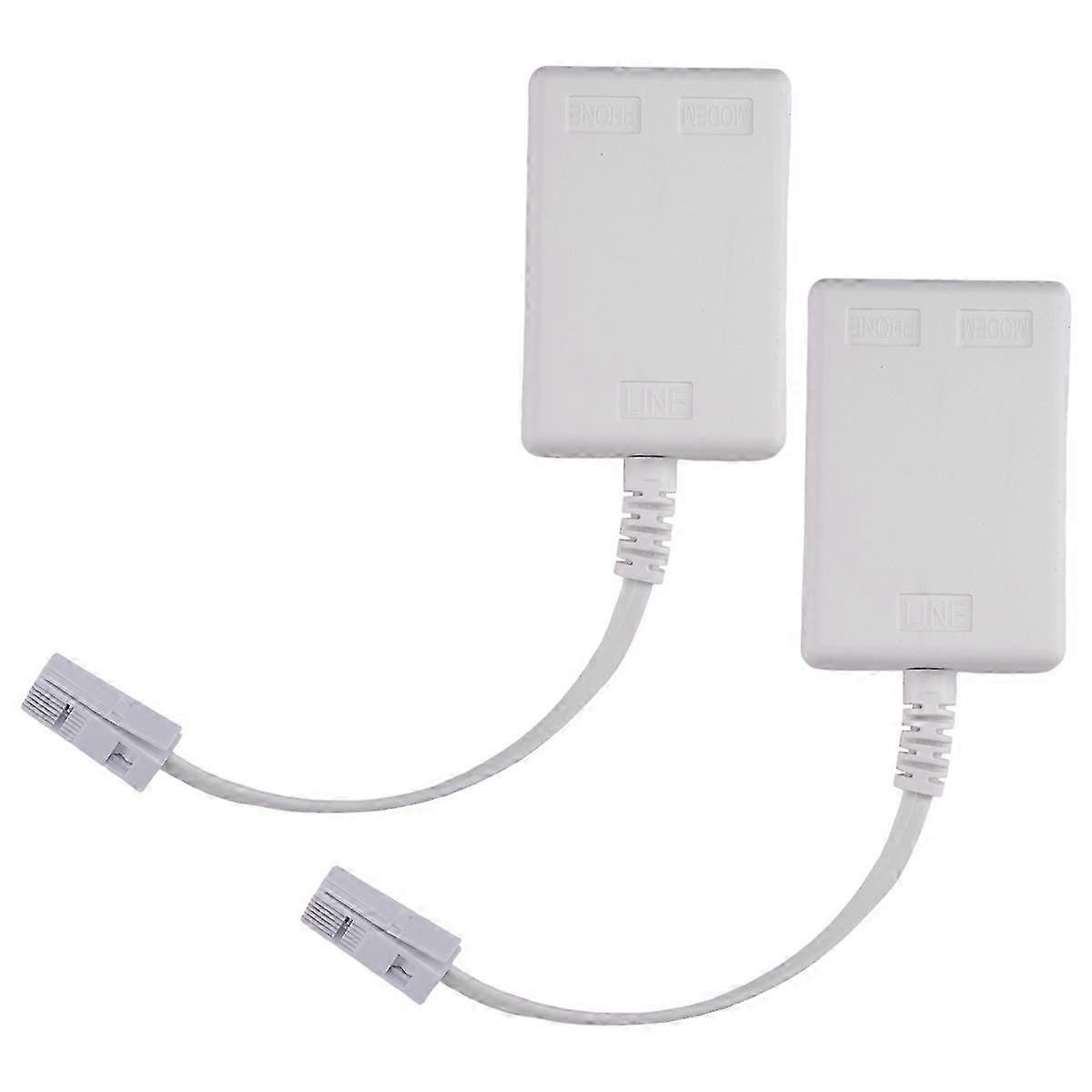 BT Plug To ADSL RJ11 Broadband Internet Microfilter Splitter 2 Pack Edition 0724