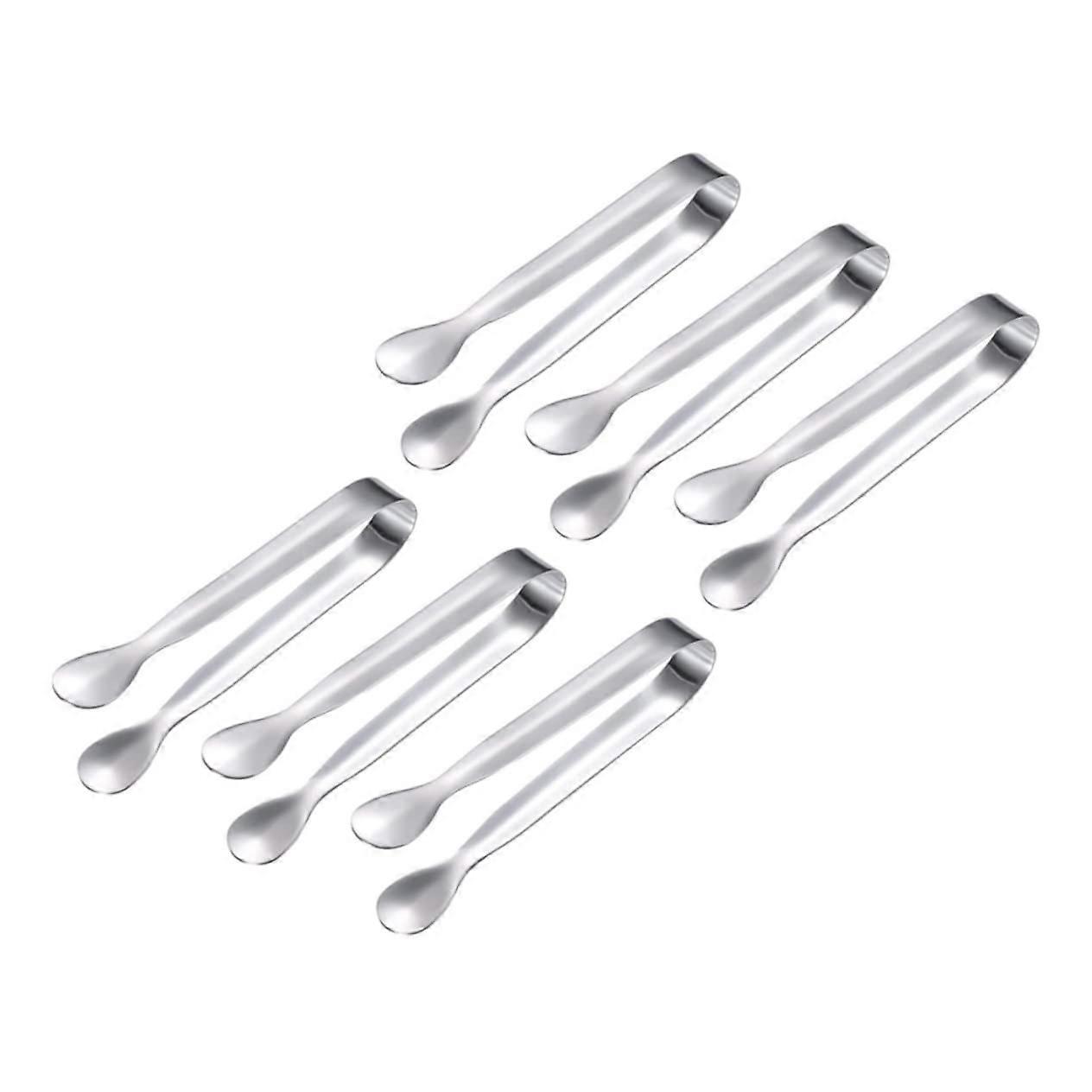 Pack of 6 Ice Tongs, Reusable, Silver 111.651.5cm