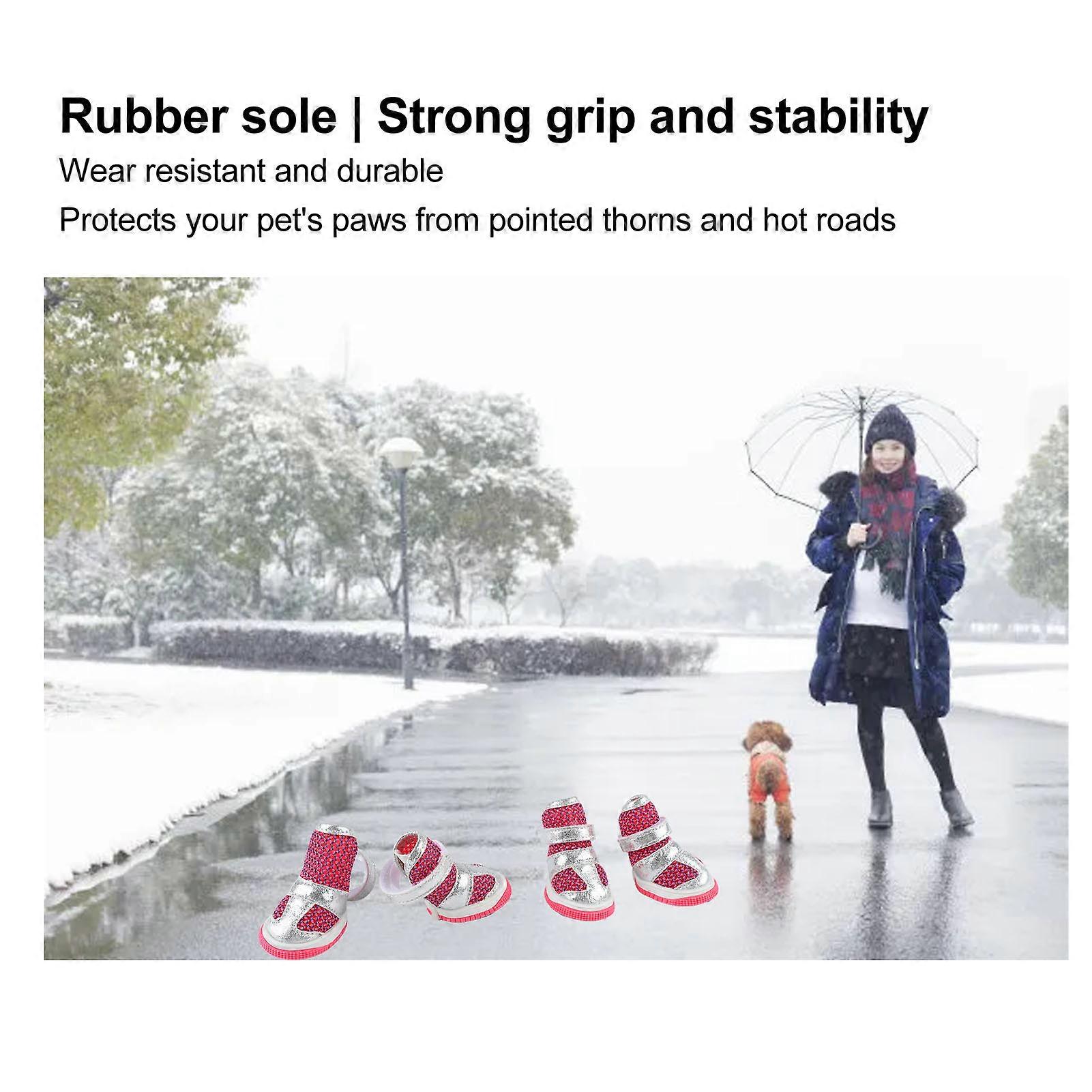 Breathable Dog Booties Prevent Slip Breathable Adjustable Lightweight Puppy Shoes Paw Protector for Puppy