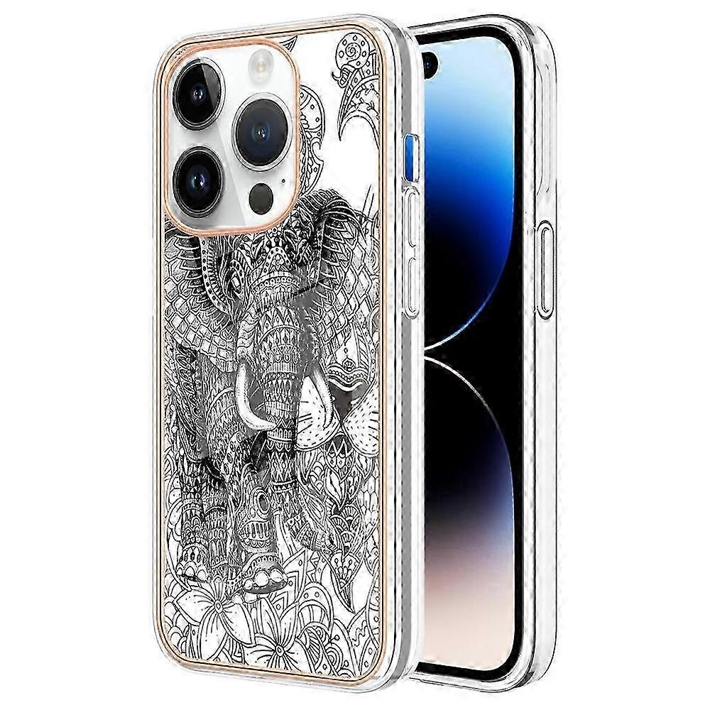 YB IMD Series-16 Style-E TPU Case with Pattern Printing for Compatible iPhone 16 Pro