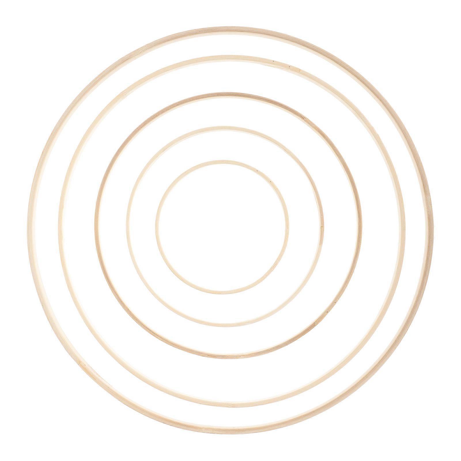 Bamboo Dream Catcher Rings Macrame Craft Hoops for DIY Wedding Garland Wreaths Sturdy Bamboo Circles for Wall Hanging Decoration Handmade Crafts