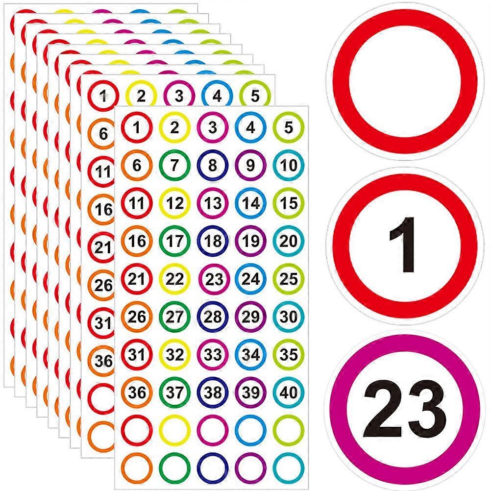 40 Pack Self Adhesive Number Labels for Office Organization – Easy Apply & Removable Stickers for Jars, Bottles, and Storage Containers