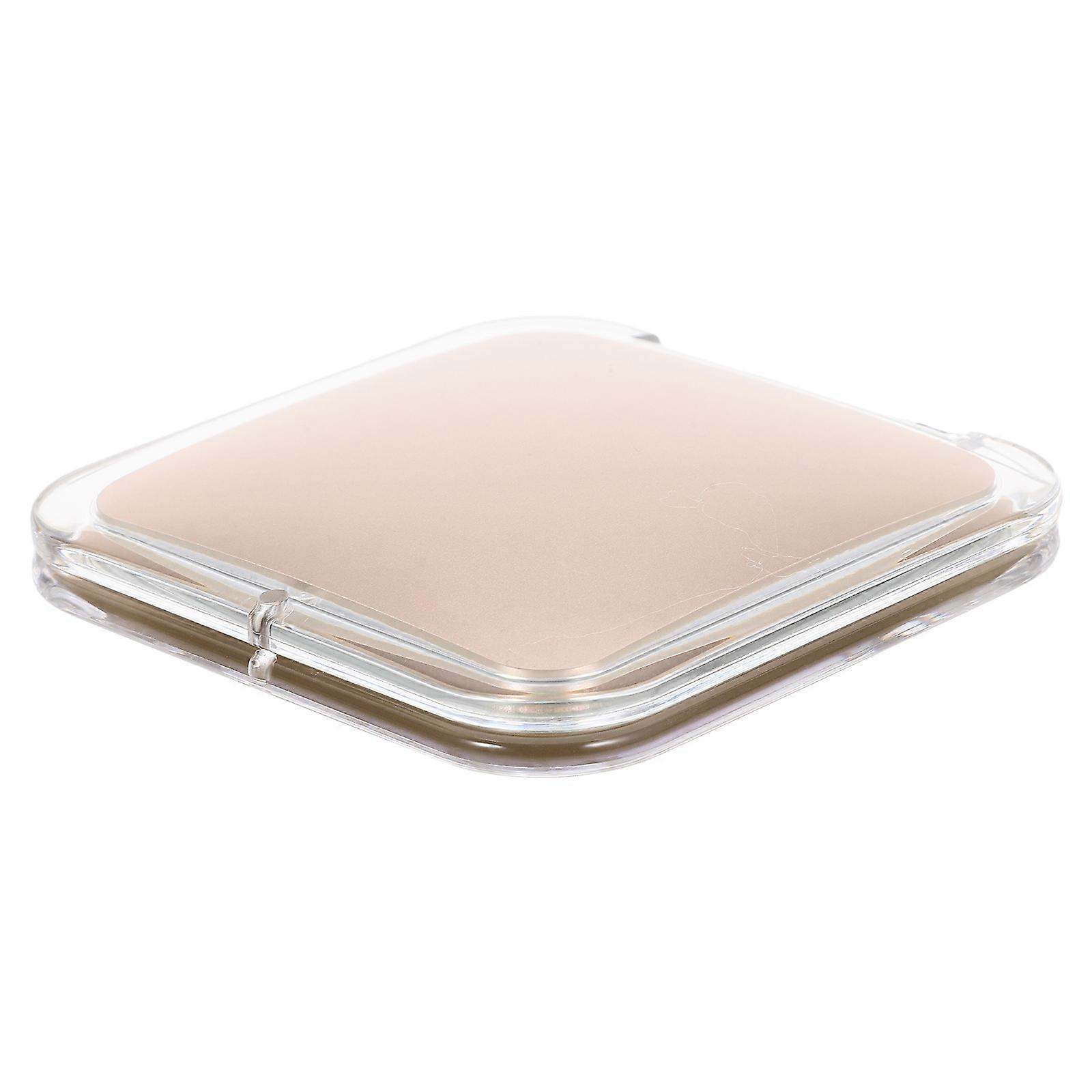 Compact Folding Mirror with Magnification – Portable Pocket Makeup Mirror for Travel and Daily Use, Ergonomic Design, Khaki