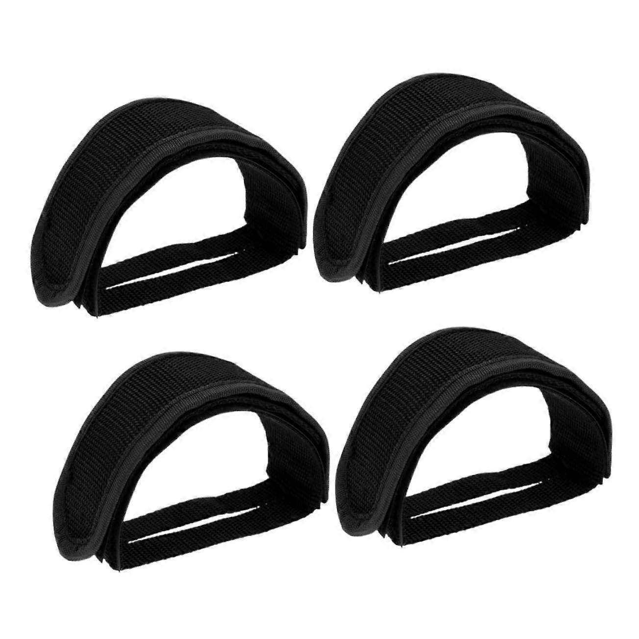 Bicycle Pedal Straps Fixed Gear Bicycle Pedal Toe Traps Black Polyester
