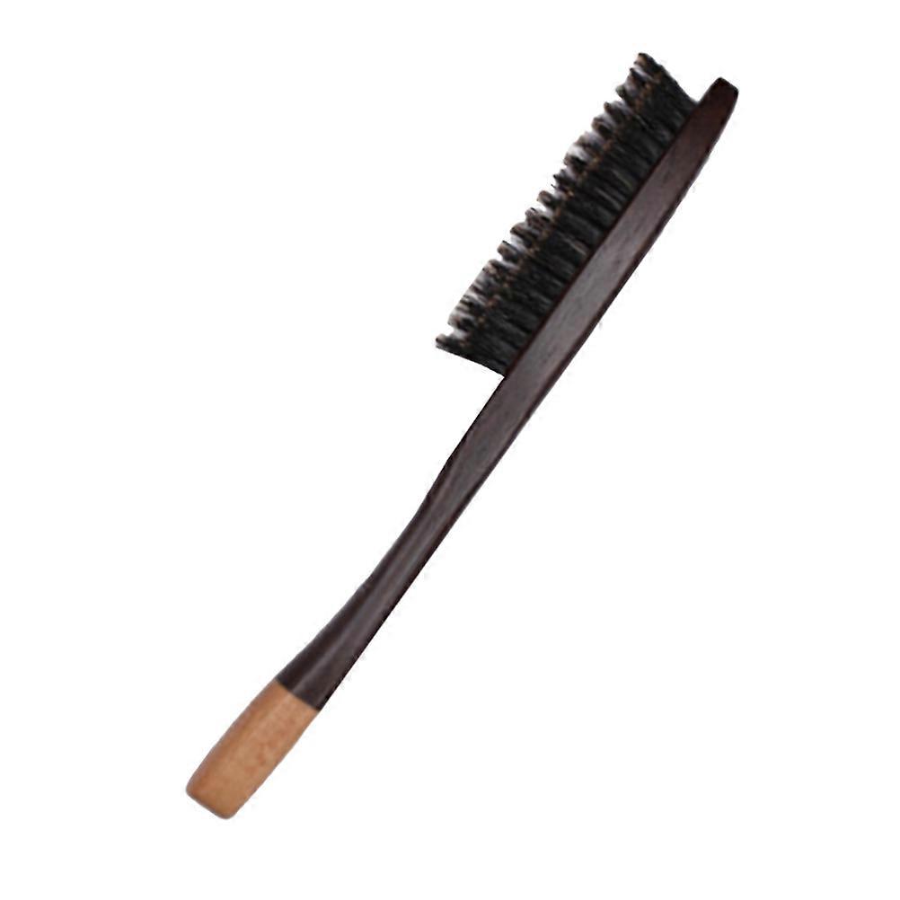 Smoothing Brush For Hair Mens Wooden Handle Comb Protects Hair Volumizing Style Brown Color 8.25X0.79X0.59in Resists Breakage 1Set
