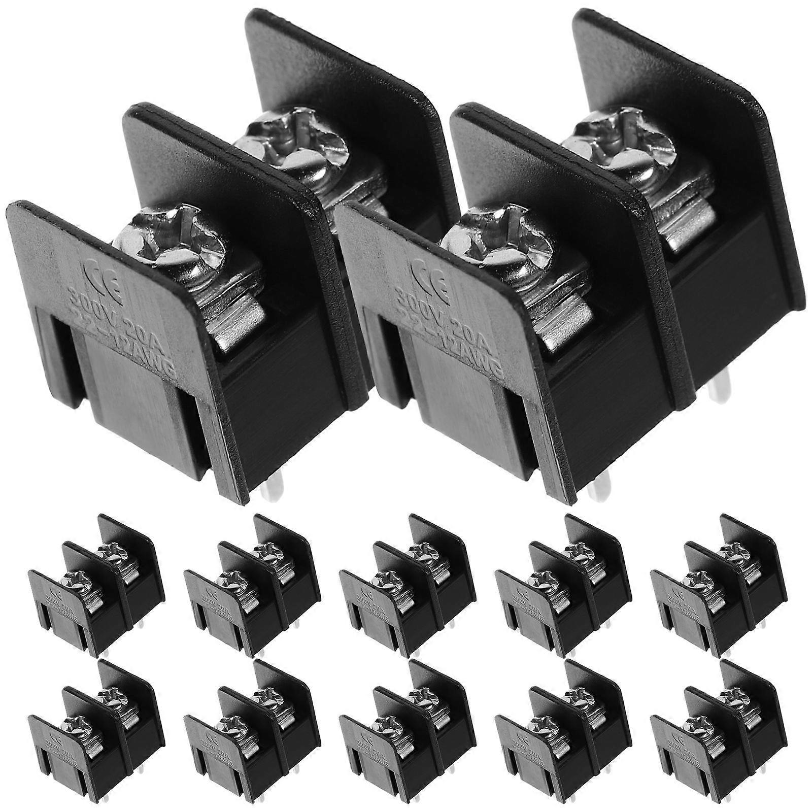 50pcs Insulating Screw Terminal Block Connectors for PCB Mounting with Reliable Pitch for Various Applications