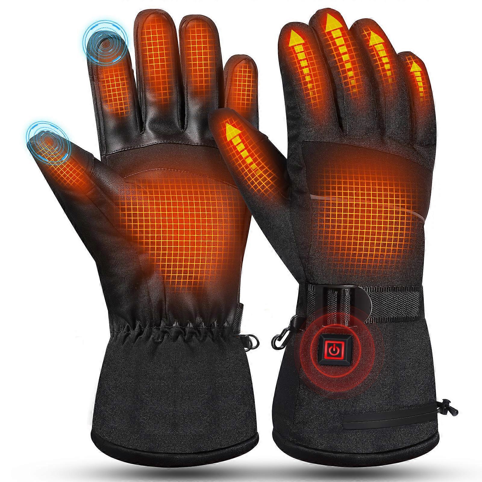Winter Warmer Gloves Rechargeable Heated Gloves Skiing Cycling Riding 5000mAh 3 Heating Levels 1 Pair