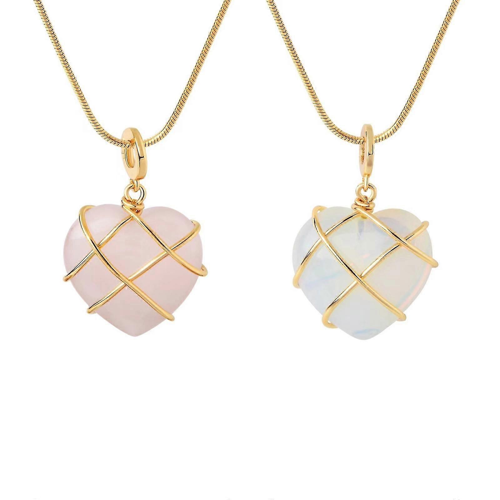 2x قلادة القلعة الماسية قلادة حجر الولادة قلادة القلب قلادة المجوهرات للفتيات