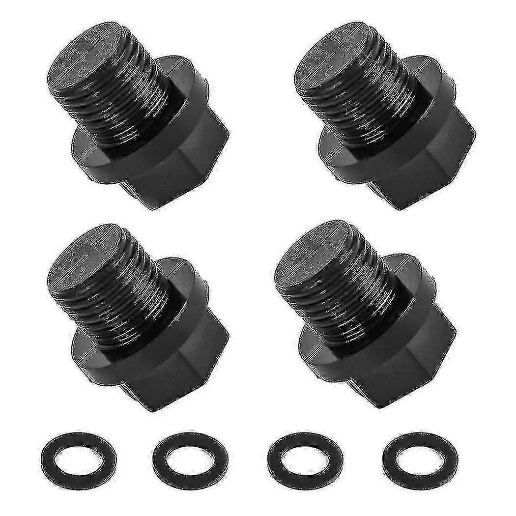 4 Pack Drain Plugs With O-rings Replacement For Pool Filters And Pump