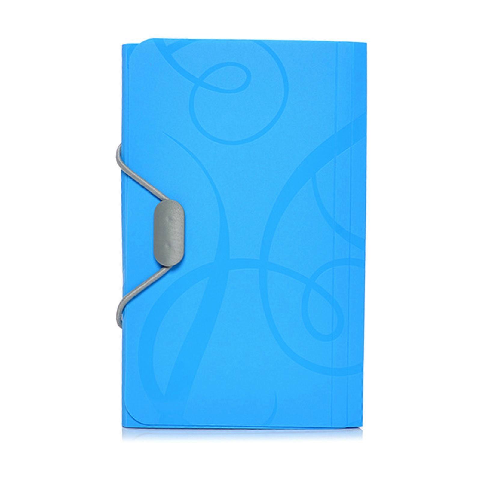 A6 B6 Multi-Layer Document Organiser Accordions Folder Sorting Folder File Organiser Filing Box Document Storage Bag  Blue
