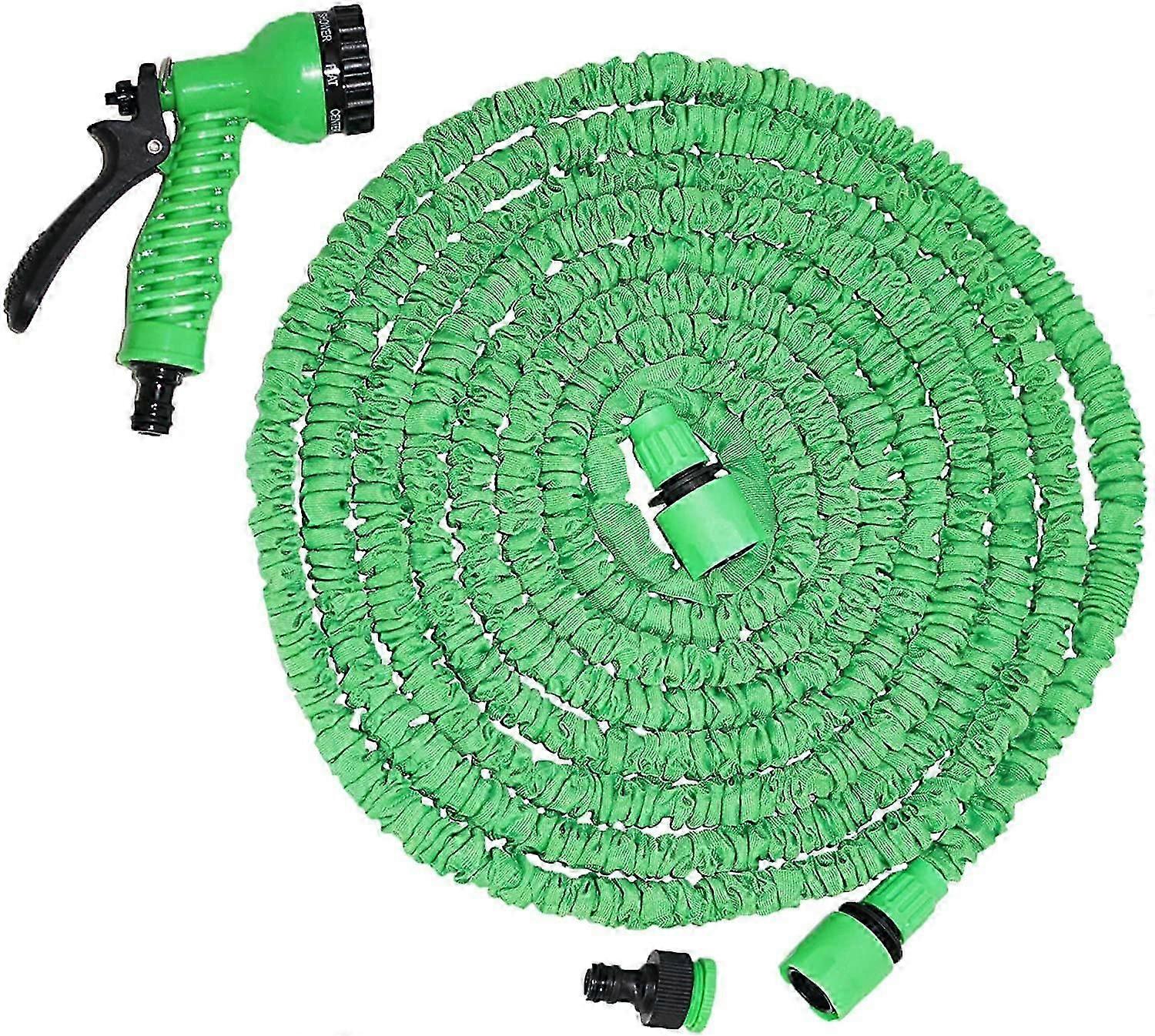30m Expandable Garden Hose with 7-Function Spray Nozzle, Collapsible Design with Hook for Easy Storage