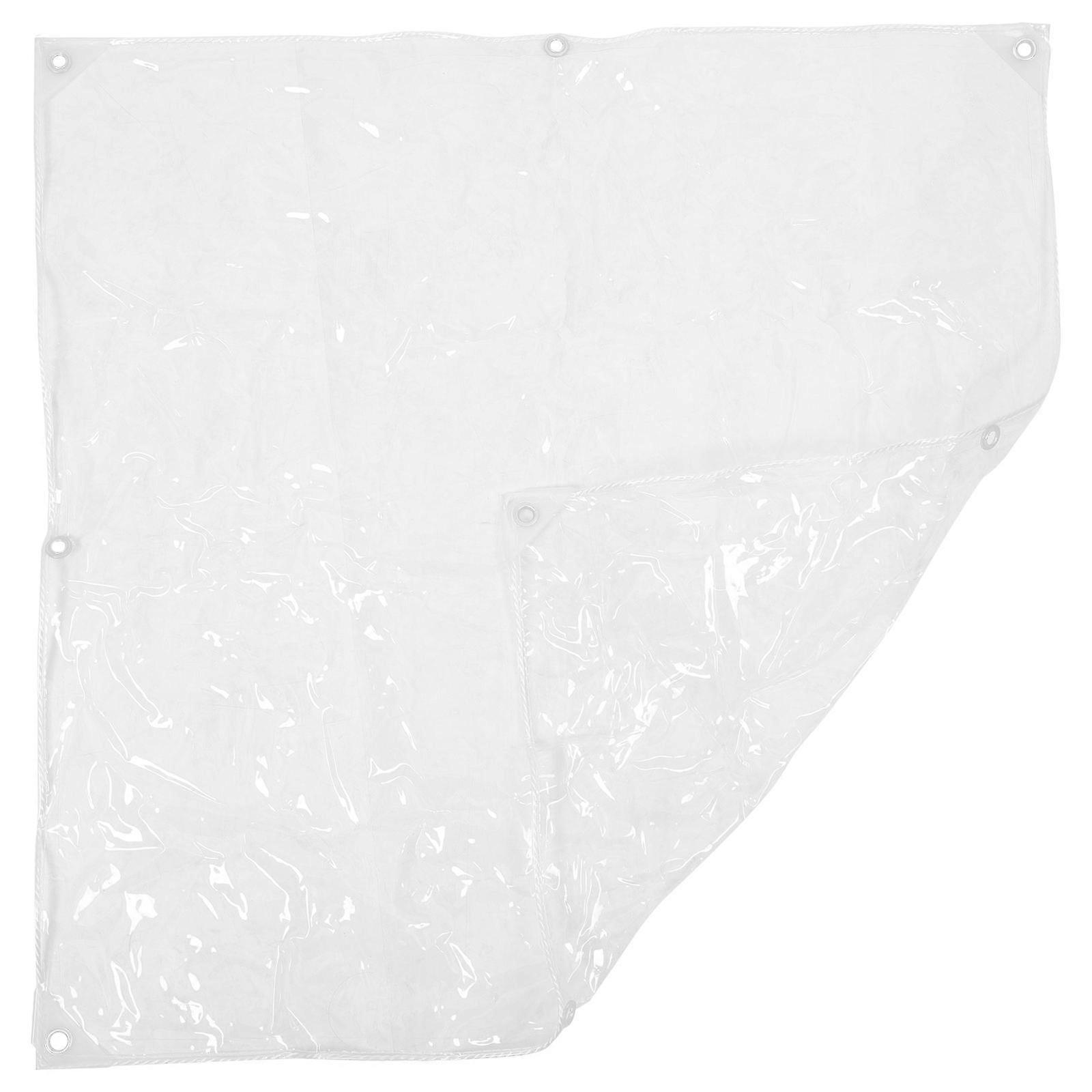 Transparent Waterproof PVC Tarp for Outdoor Use Clear and Durable with Holes for Ropes 6x8 Feet