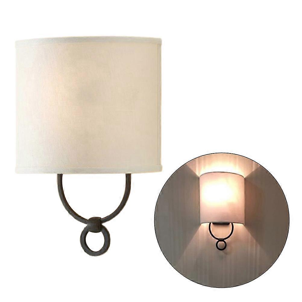 Retro Creative Metal Wall Lights with Fabric Lampshade 1 Set for Living Room Bedroom Hotel Lamp E14 40w