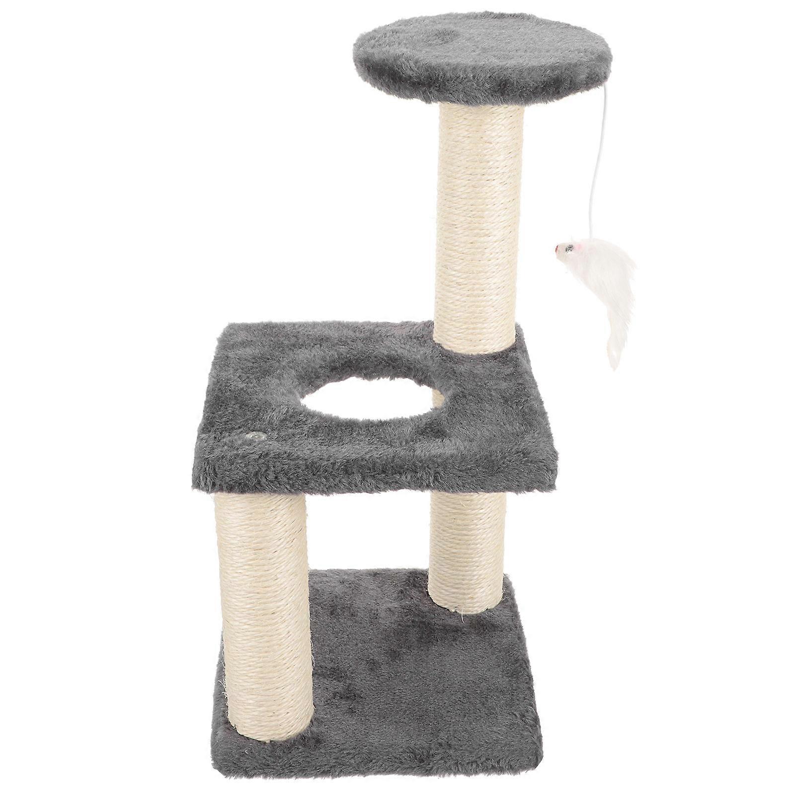 Cat Scratching Post Household Kitten Tree Wear-Resistant Climbing Stand Indoor Use 15.7x7.9x7.9in Decompression 1Pack