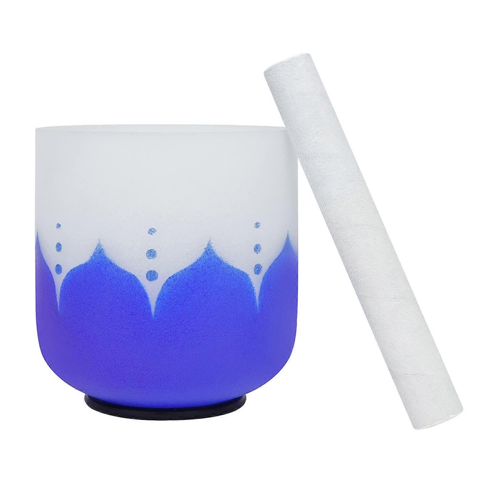 Frosted crystal singing bowl sets, 15.2 cm, 17.8 cm, includes leather and Oring in the package, 17.8 cm (7 inches) A tone.