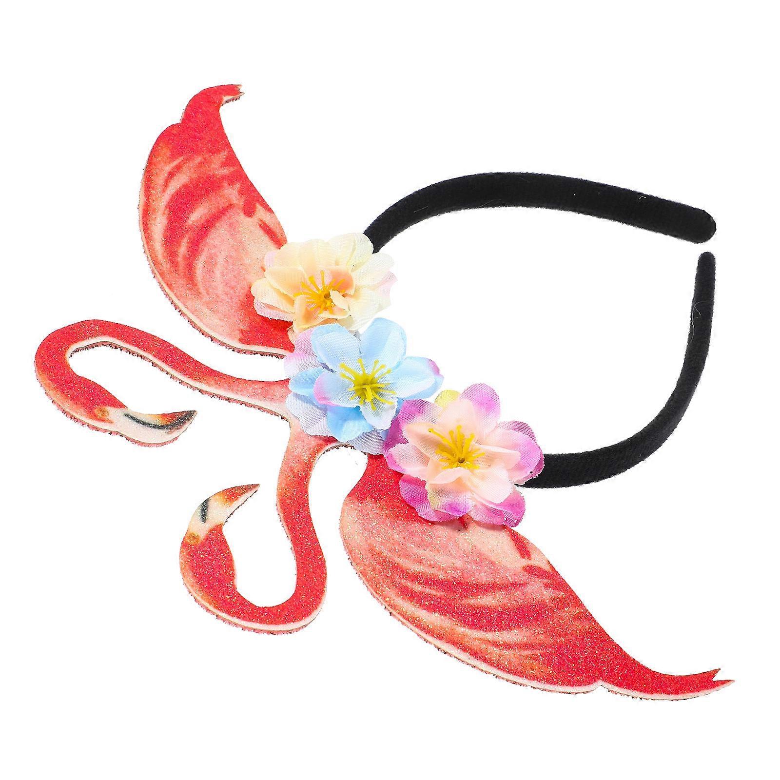 Flamingo Headband Photography Prop For Summer Theme Parties Featuring Circular Shape In 9.82X8.33X0.39in 1Pack