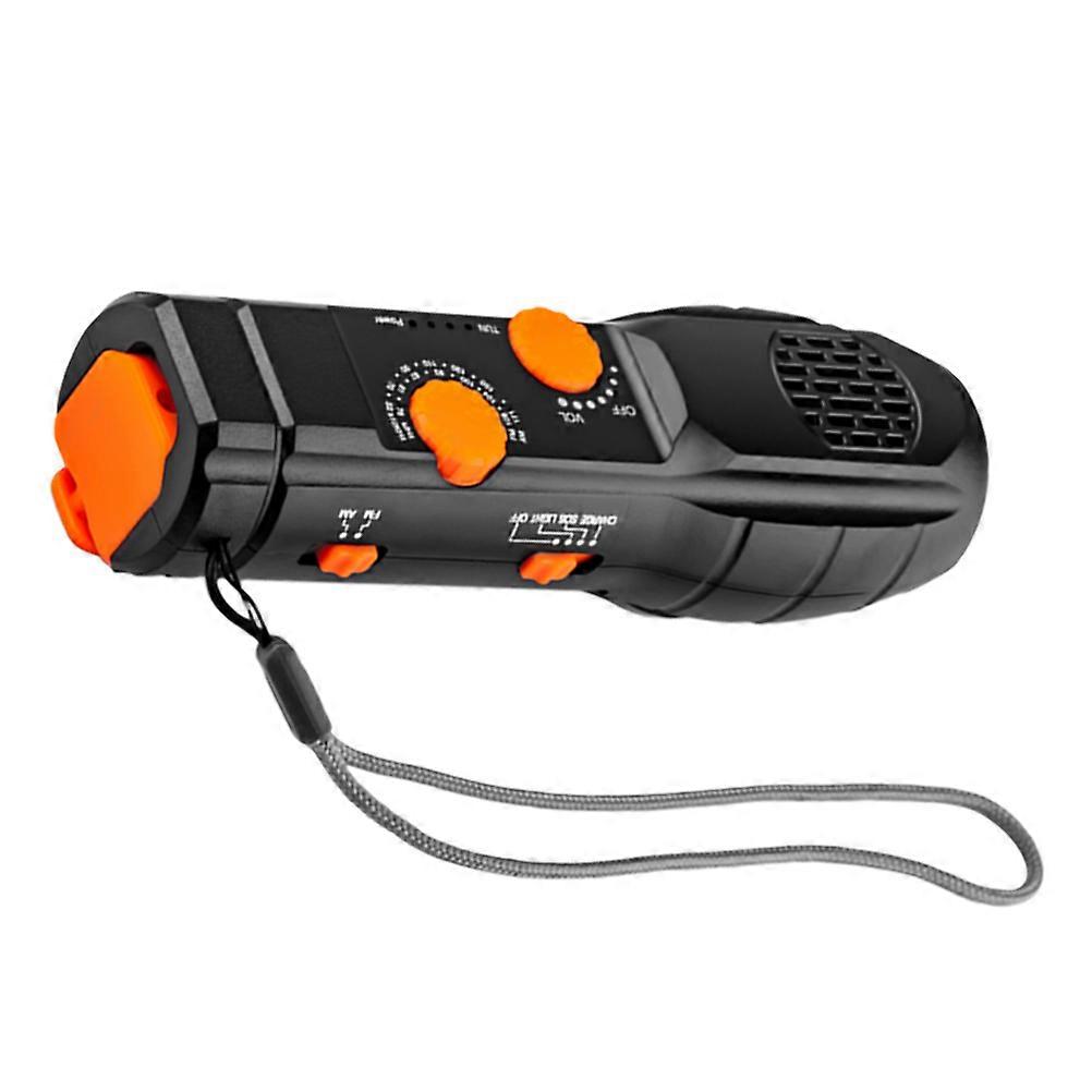 Hand Crank Generator Flashlight For Car Emergency Survival Flashlight With Sos Alarm Rectangular Shape 1Pack