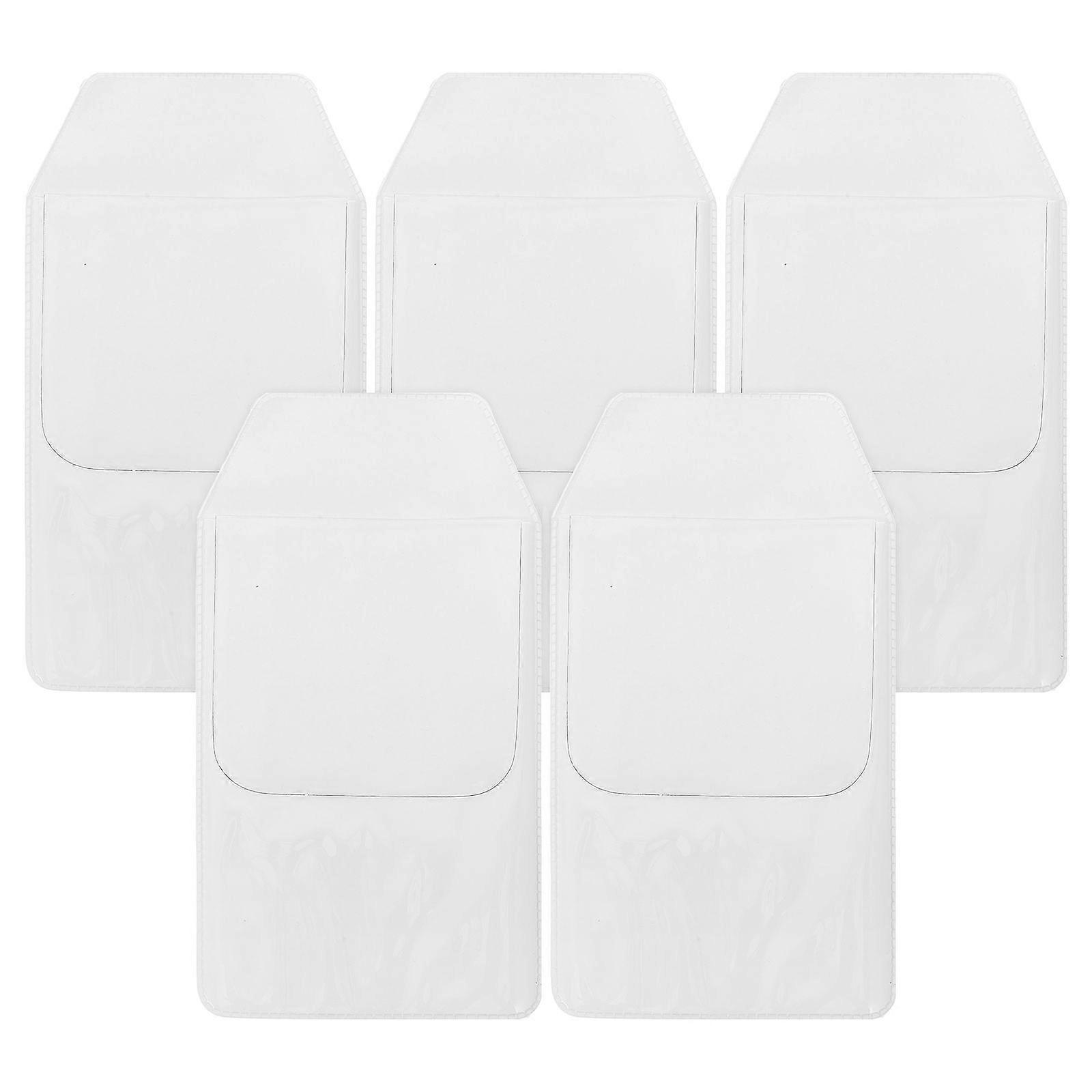5pcs PVC σαφές προστατευτικό τσεπών για τα παλτά εργαστηρίων και τα πουκάμισα Οργανωτής πολυδύναμων δοχείων κεφαλών για τις νοσοκόμες και τους γιατρούς
