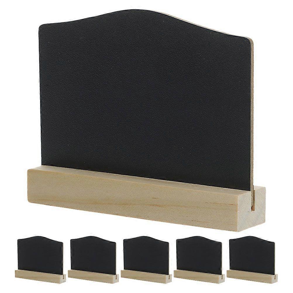 6pcs Mini Panneaux de Tableau Noir Petit Tableau Noir Double Face Mini Tableaux Noirs Avec Supports Table D’intérieur Affichage Panneaux De Tableau Noir