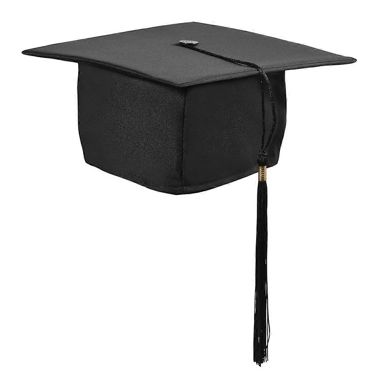 Black Graduation Cap with Tassel for Adult Perfect for Ceremony and Parties Lightweight Comfortable Fit