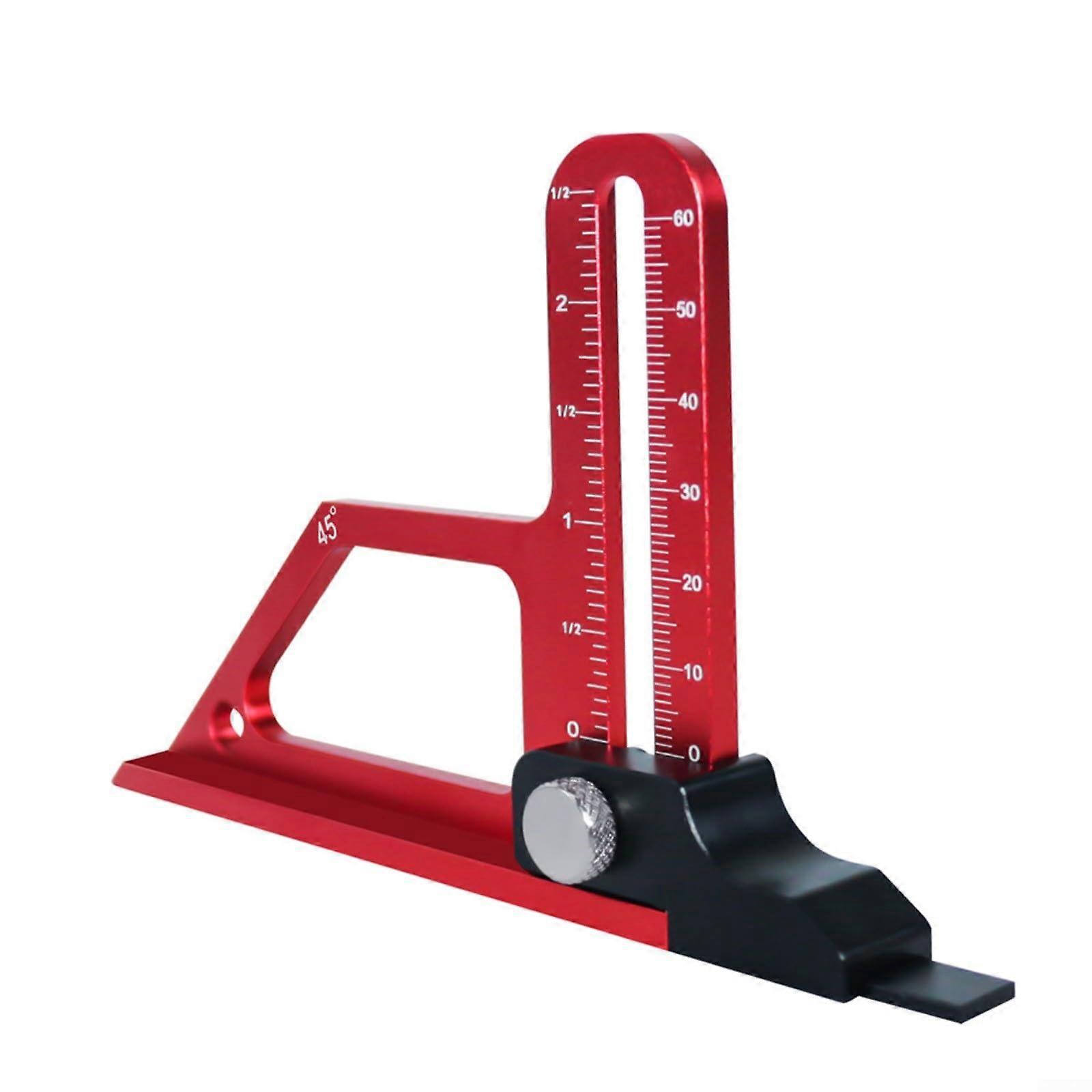 Adjustable Table Depth Gauge 0-60 mm Metric Inch Router Table Height Adjustable for Router Bit Table Saw Blade