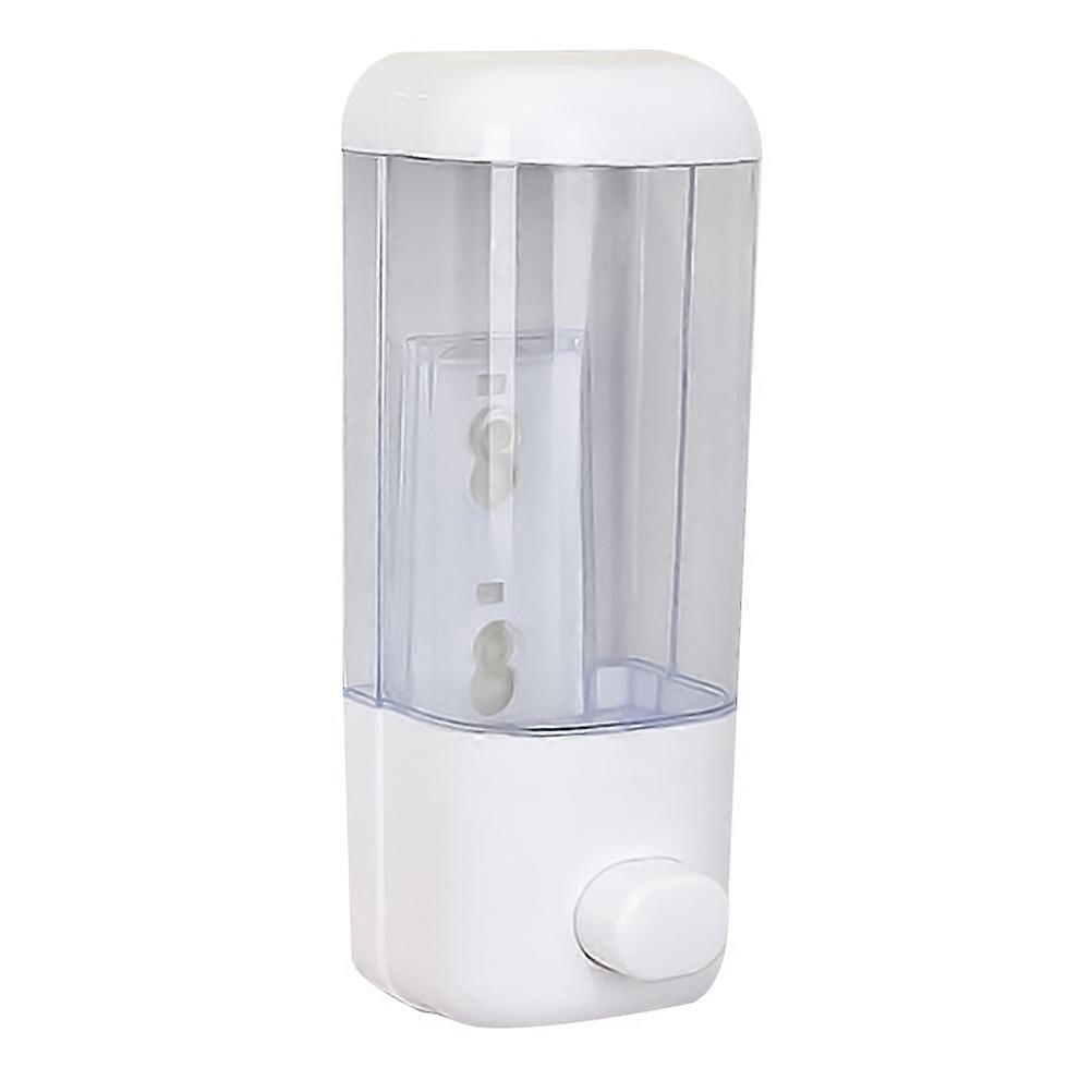 Wall Mountable Refillable Soap Dispenser For Office Rectangular Shape Simple Style Plastic Material 1Pcs