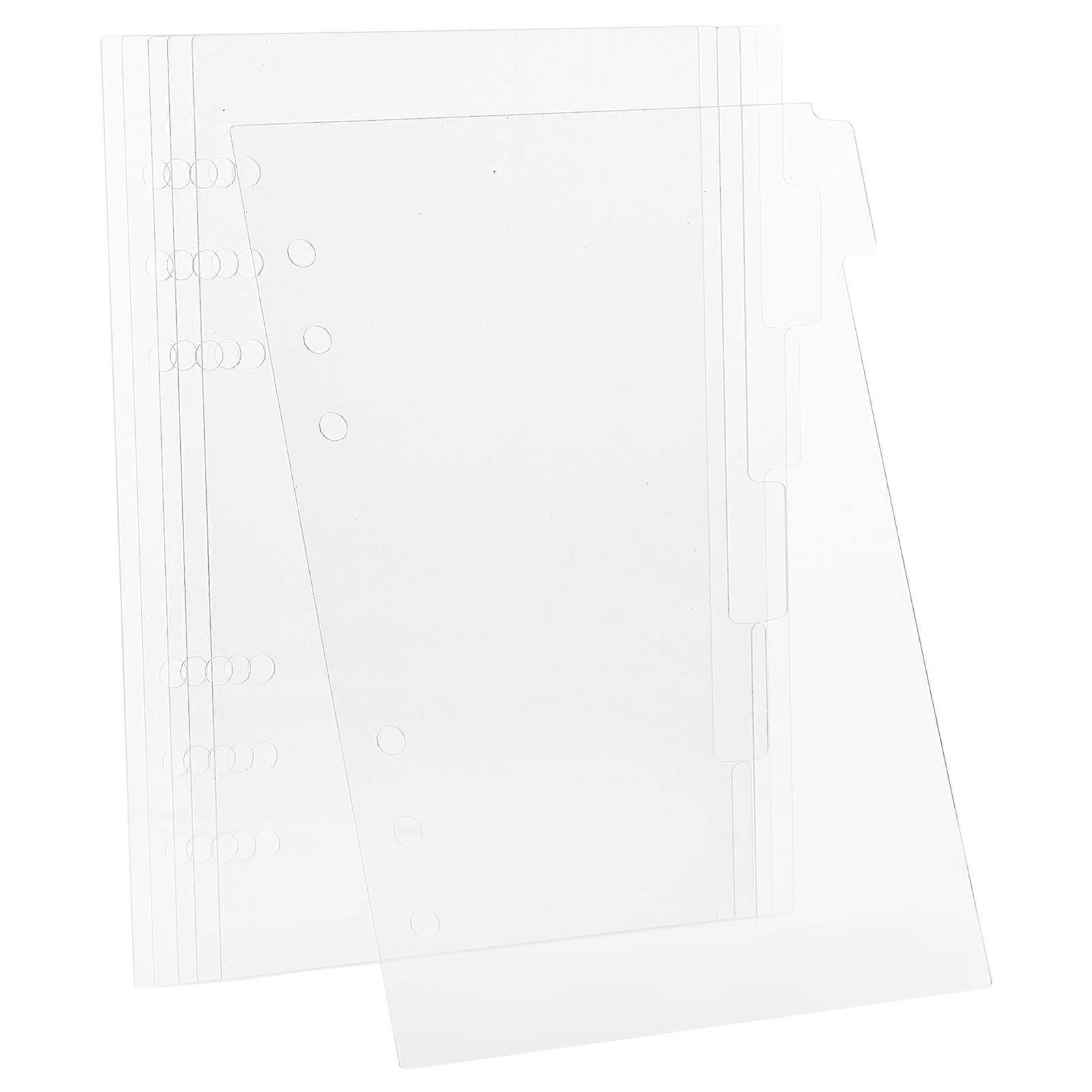 Transparent Acrylic Notebook Cover with Removable Binder Pages for Diy Journal Planner and Office Use A5 Size