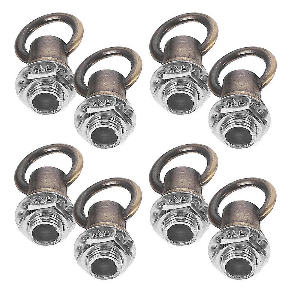 Coffee Metal Chain for Hanging Lights with Bull Nose Ring Design 8pcs M10 Threaded Hooks for Pendant Light Fixtures
