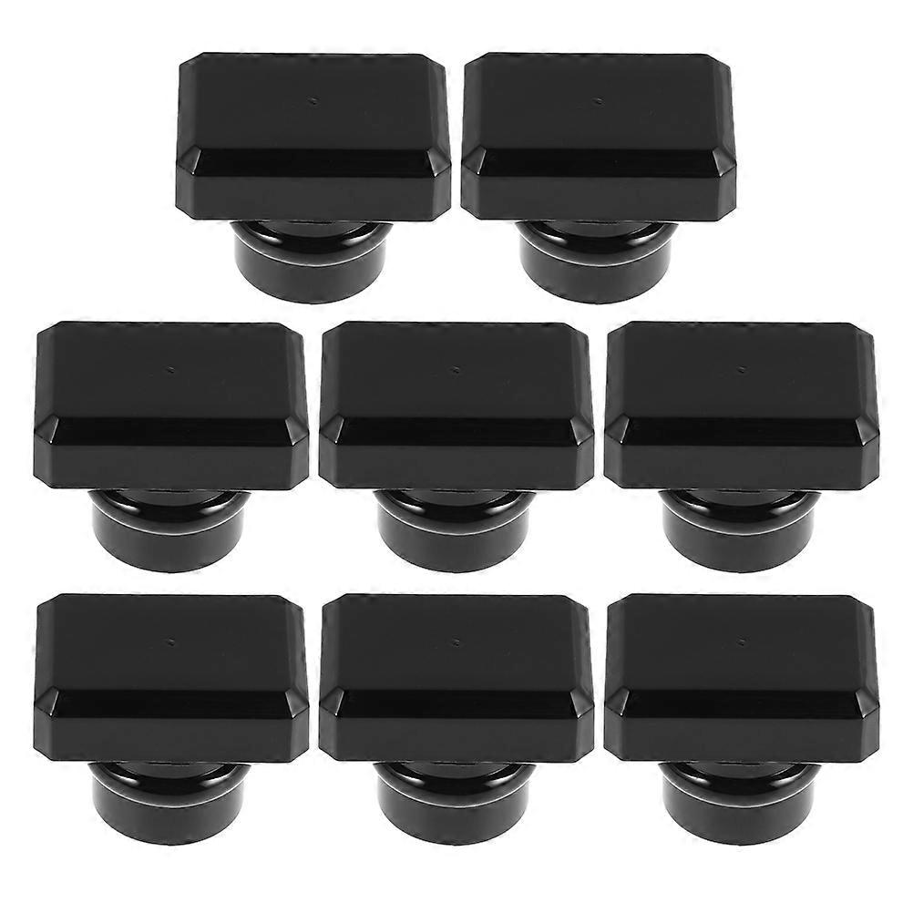 Perfume Bottles Cap Black Square Glass Replacement Lids For Salon Use Easy Attachment And Removal 8 Pcs