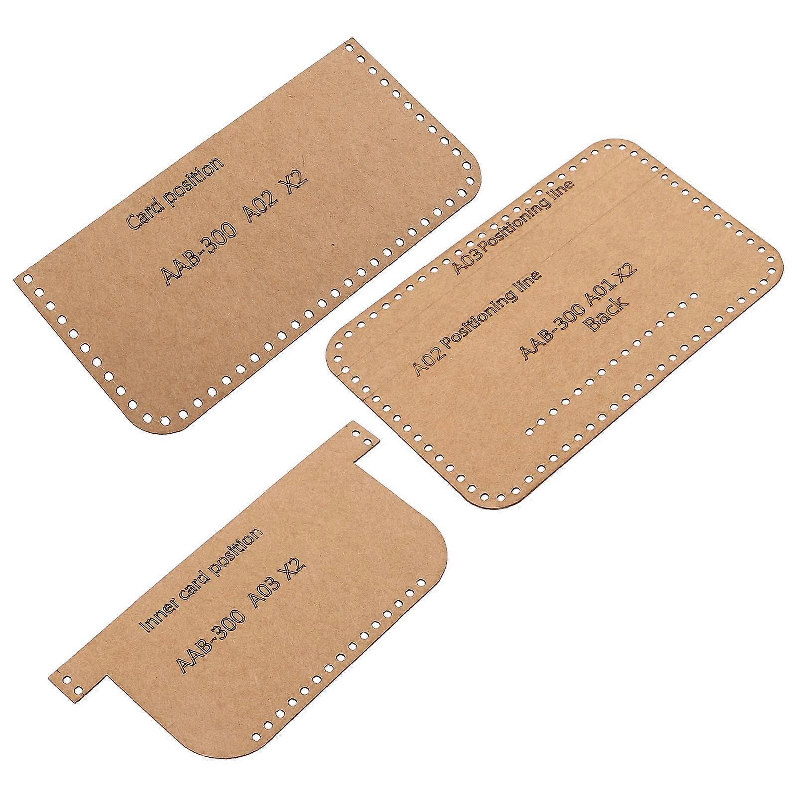 1 Set DIY Wallet Pattern Templates for Accurate Designs – Versatile Crafting Tools for Leatherworkers and Creative Projects