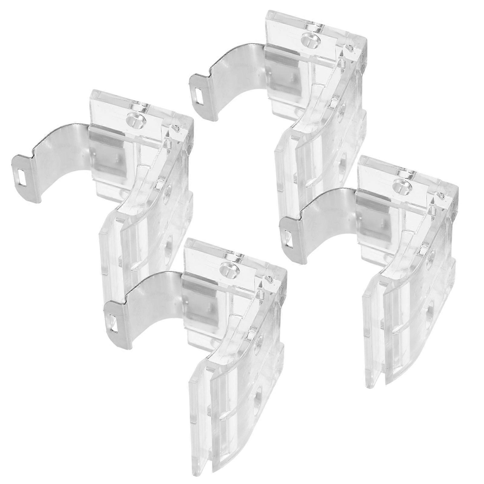 Blind Bracket Mounting Accessories 4Pcs Cordless Metal Clip Window Treatment Hardware For Home Use Office Use Transparent Compact