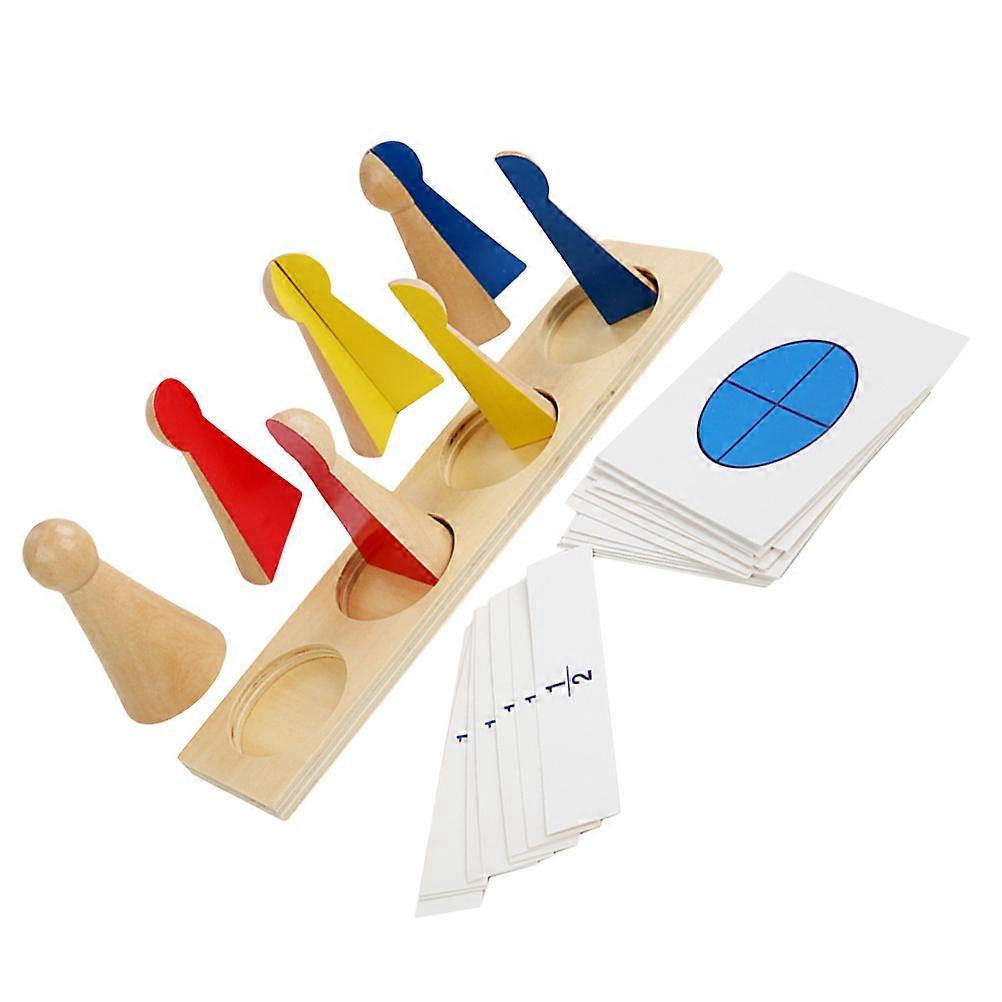 Math Toy Fractions Educational Building Blocks School Teaching Aids Assorted